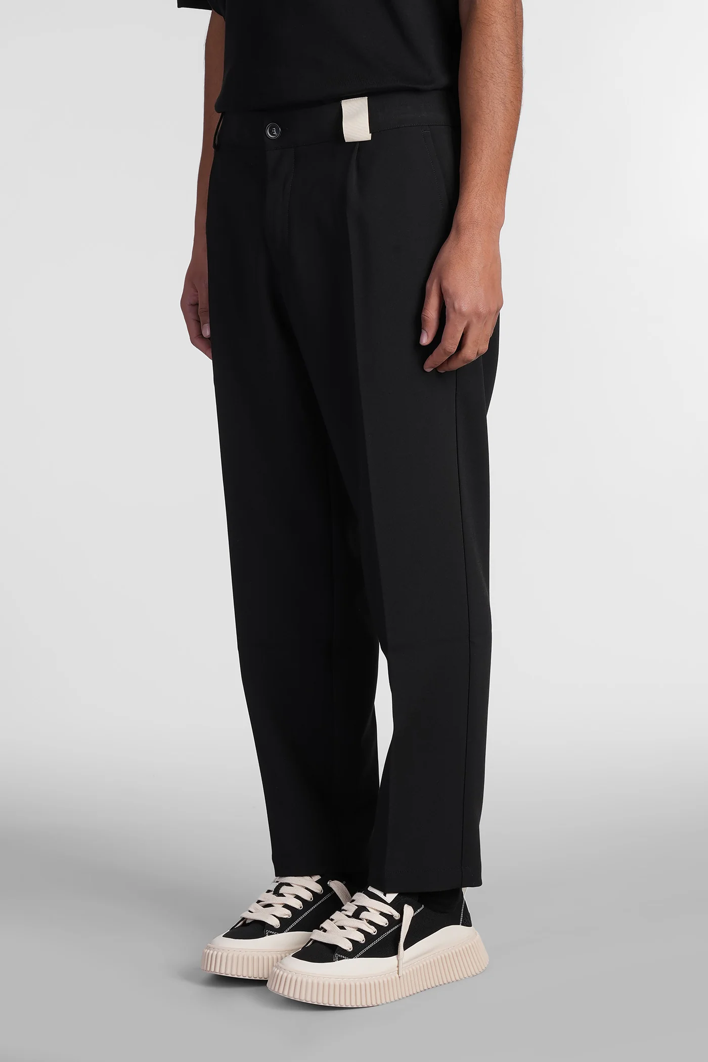 Pants in black polyester - Image 4