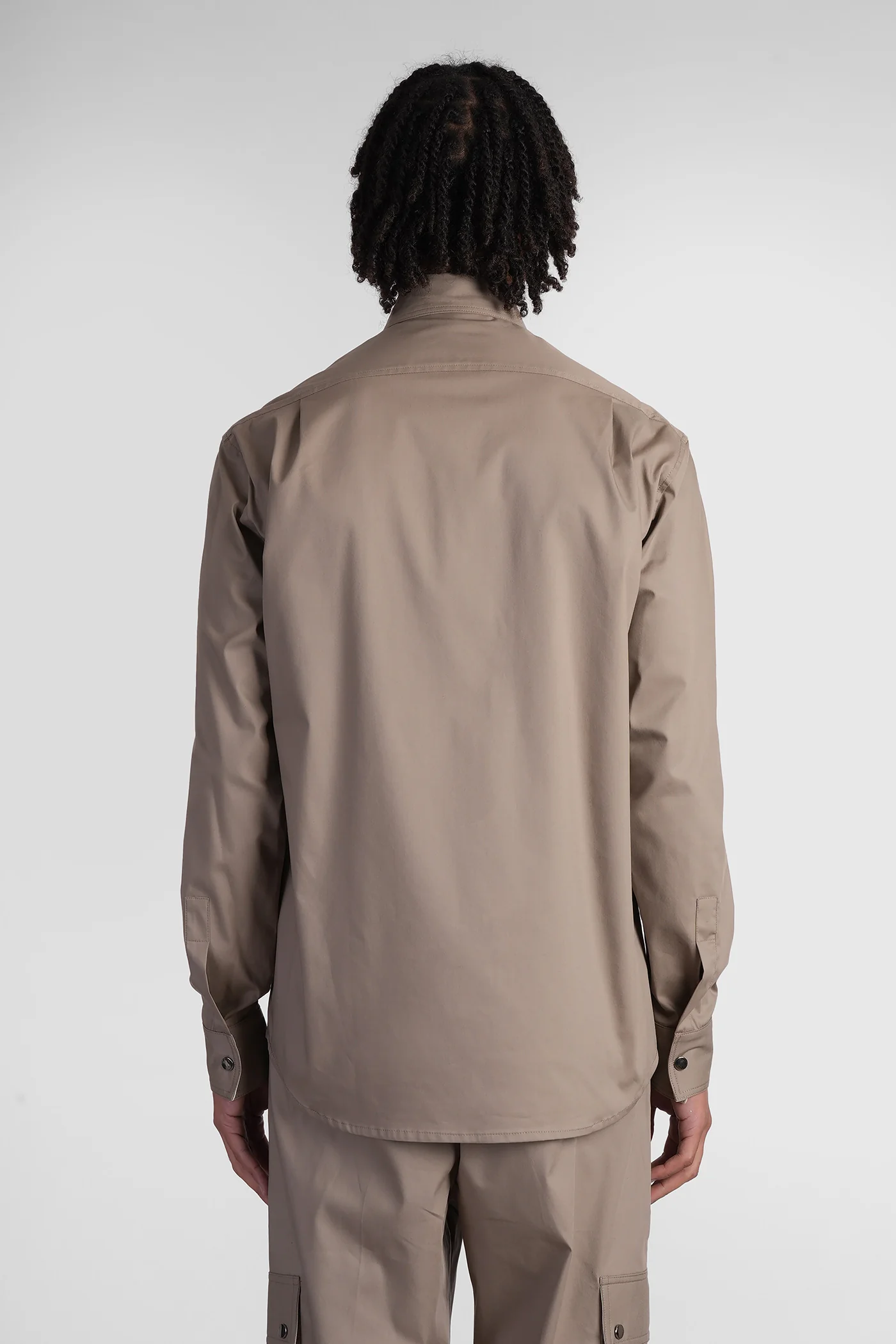 Shirt in beige cotton - Image 3