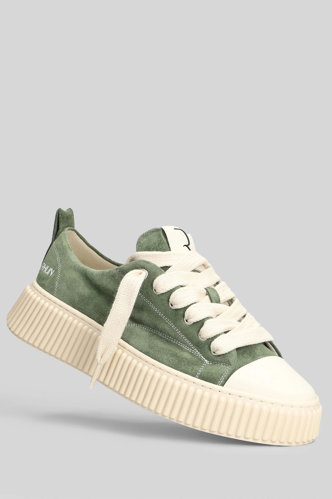 Suede Sneakers in green suede - Image 5