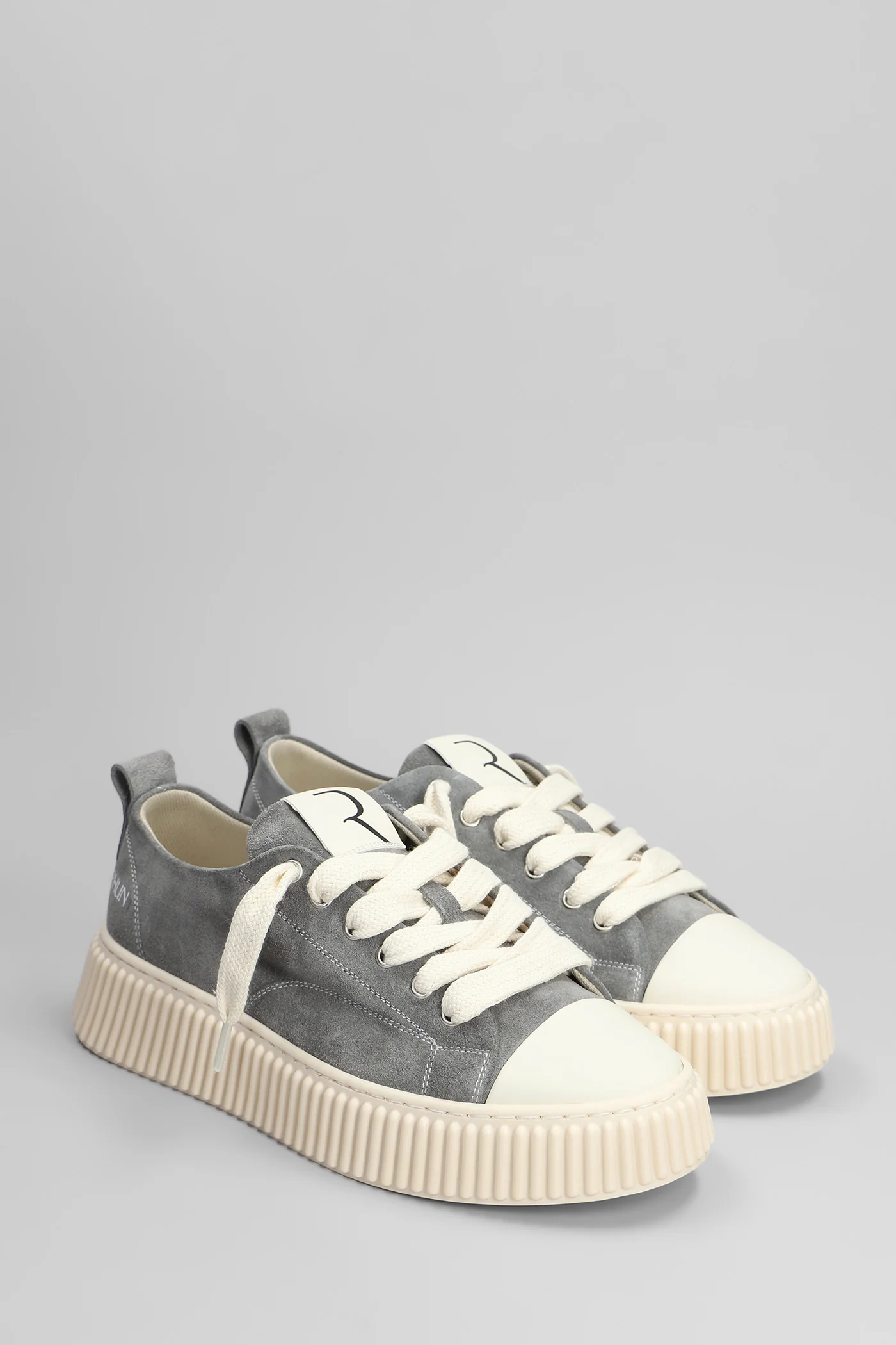 Suede Sneakers in grey suede - Image 2