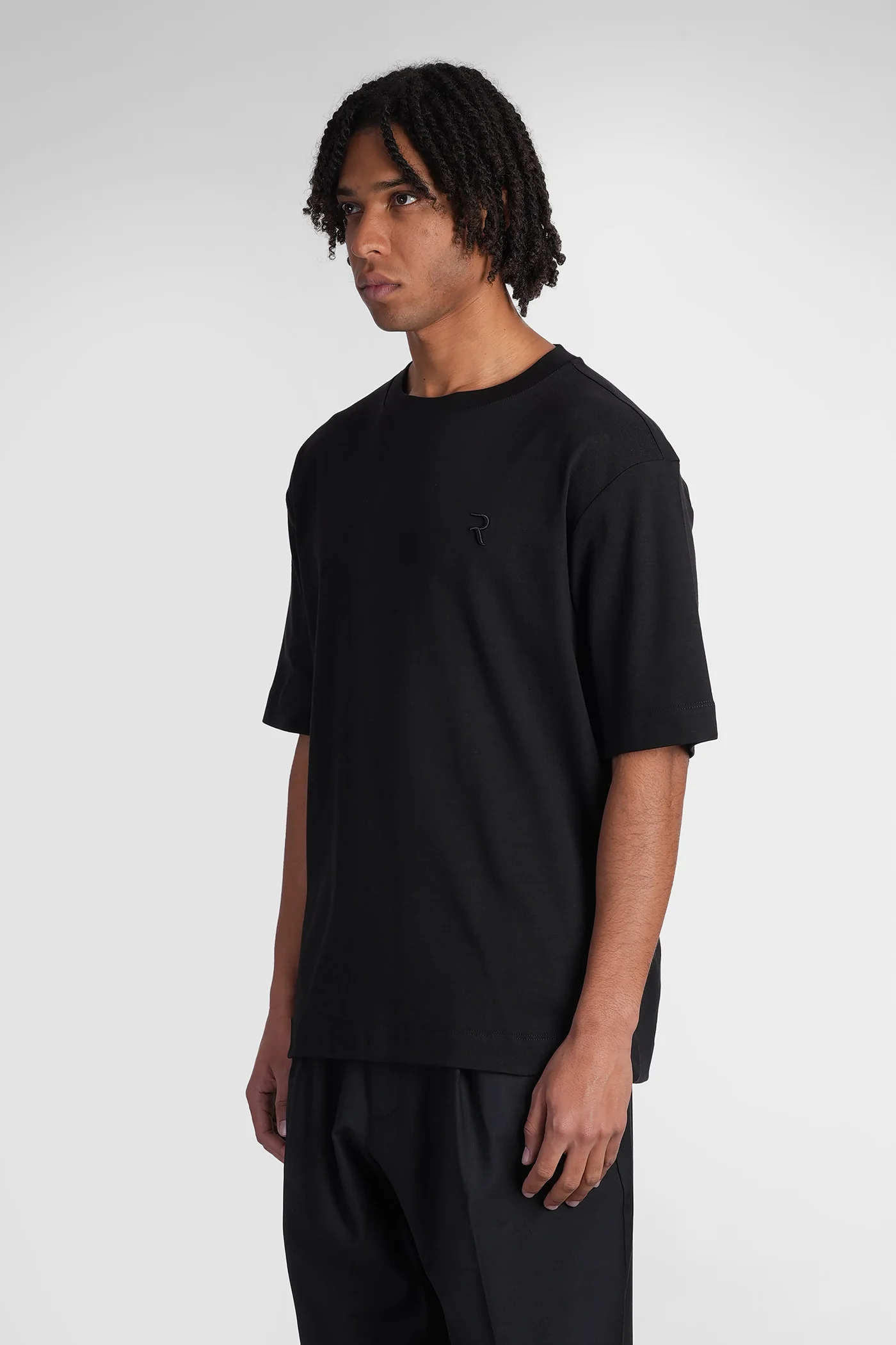 T-Shirt in black cotton - Image 4