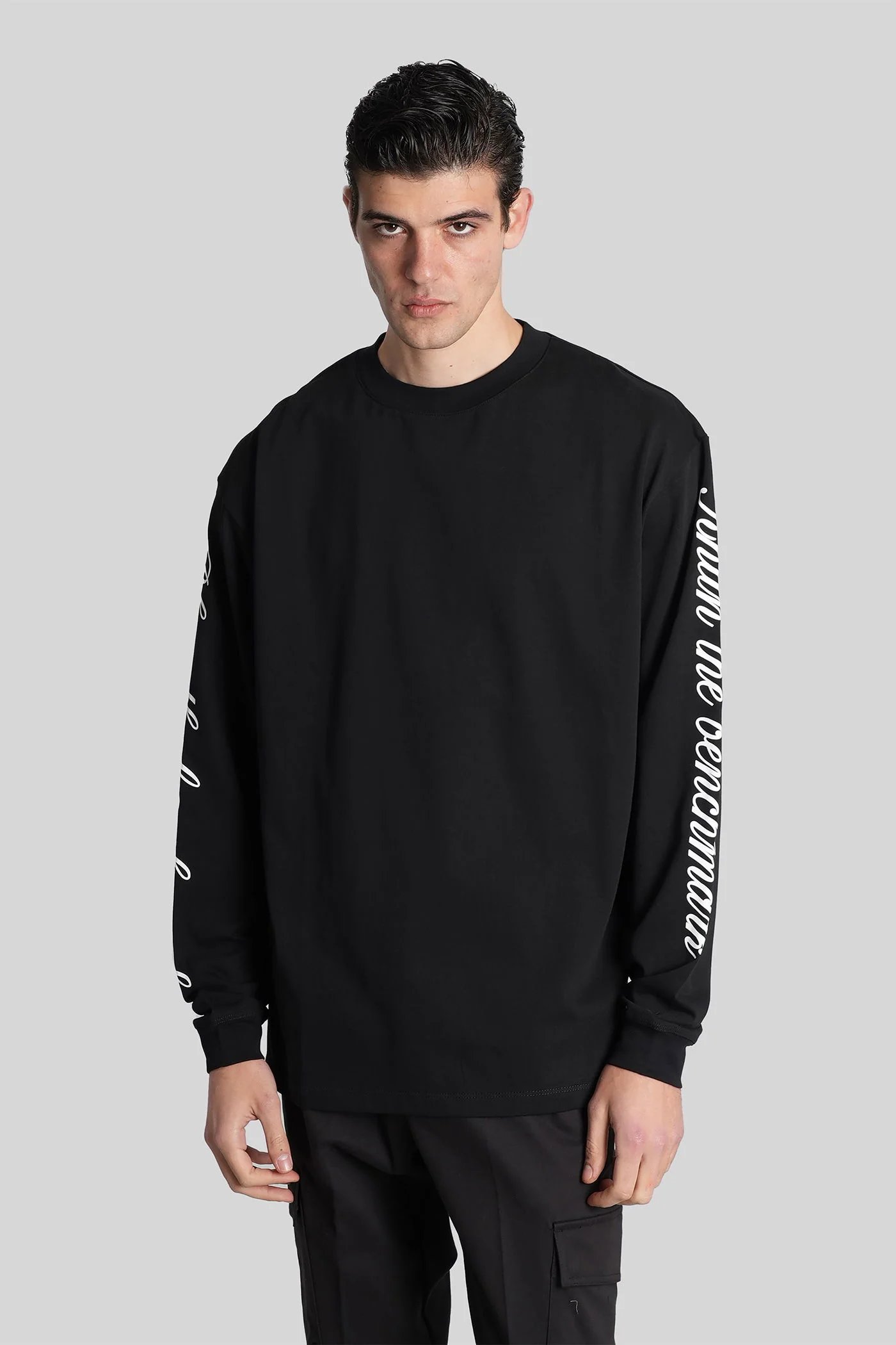 T-Shirt in black cotton