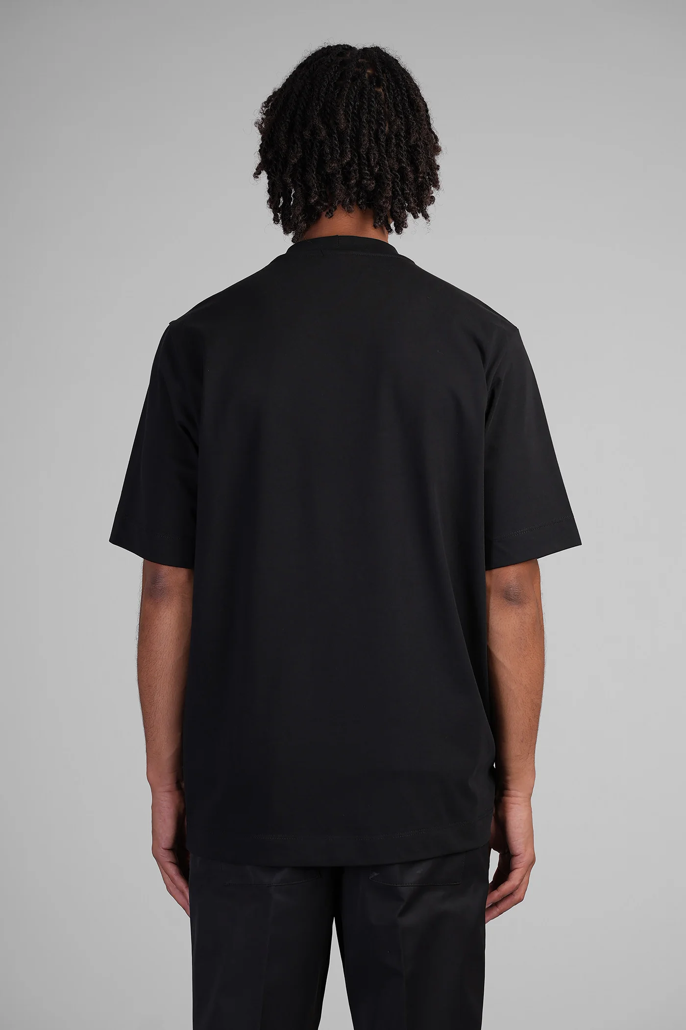 T-Shirt in black cotton - Image 3