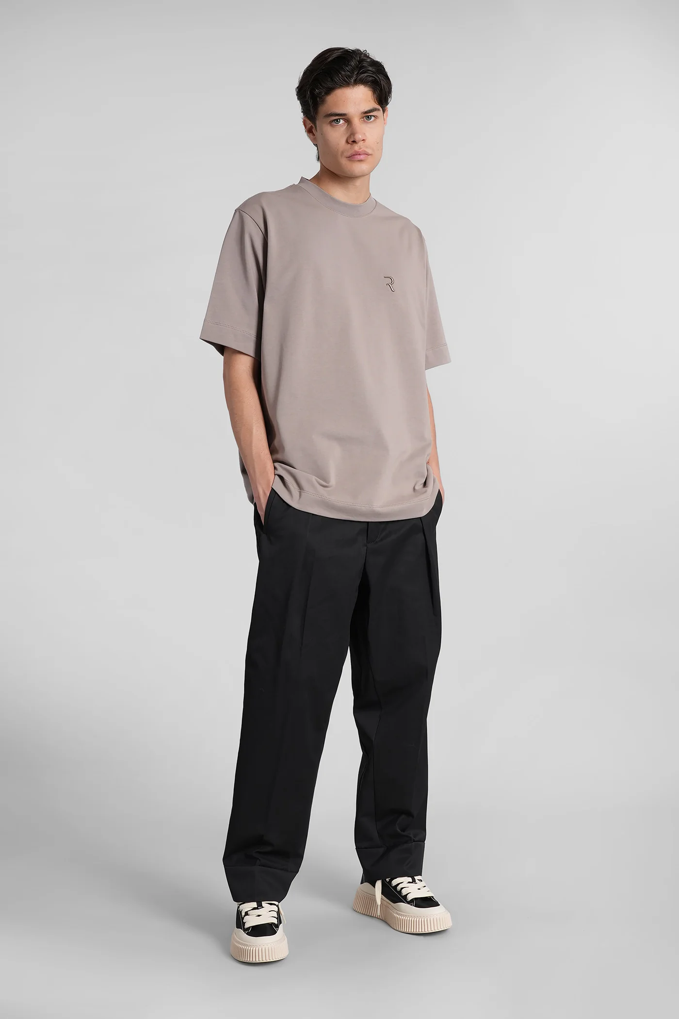 T-Shirt in brown cotton - Image 2