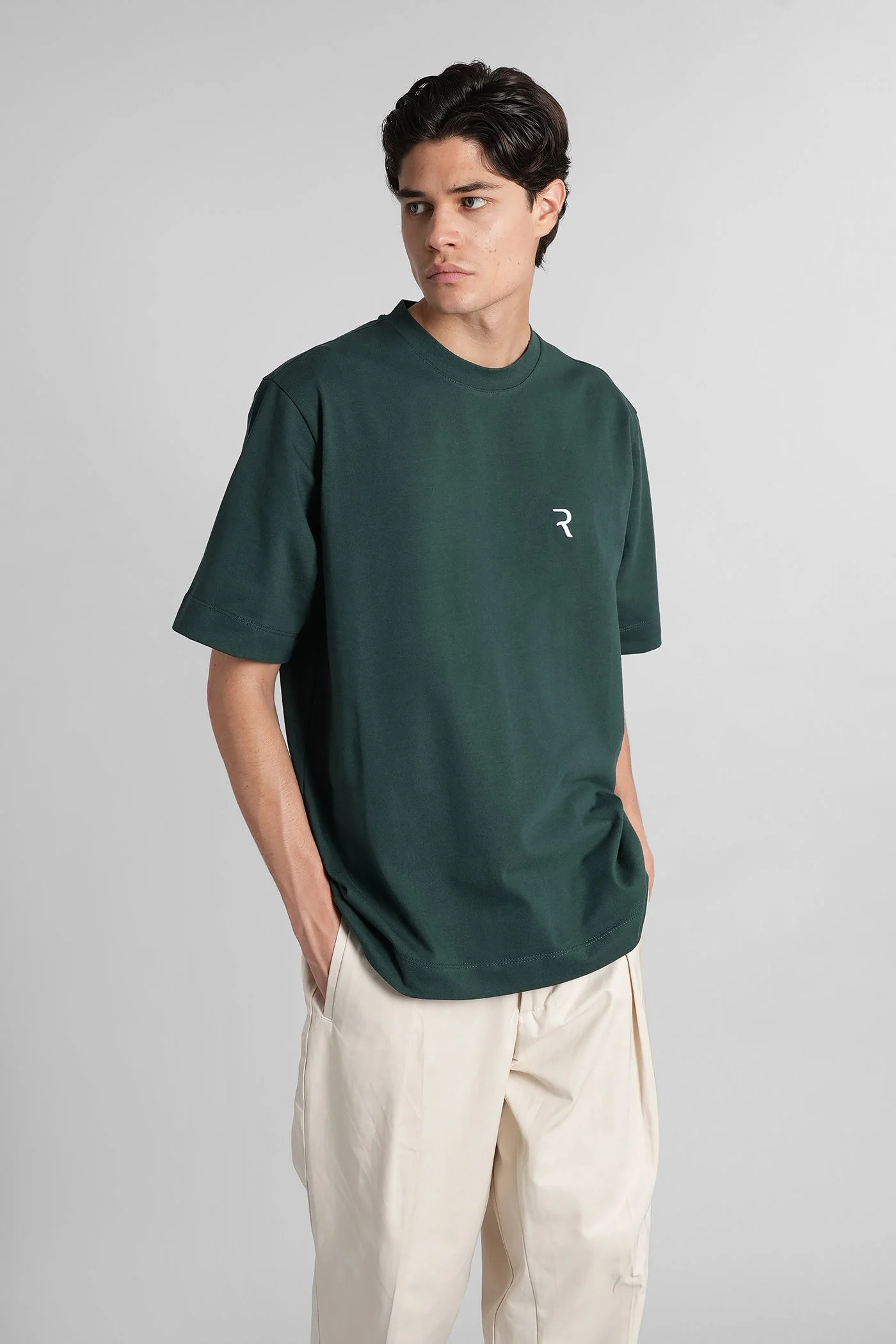 T-Shirt in green cotton - Image 2