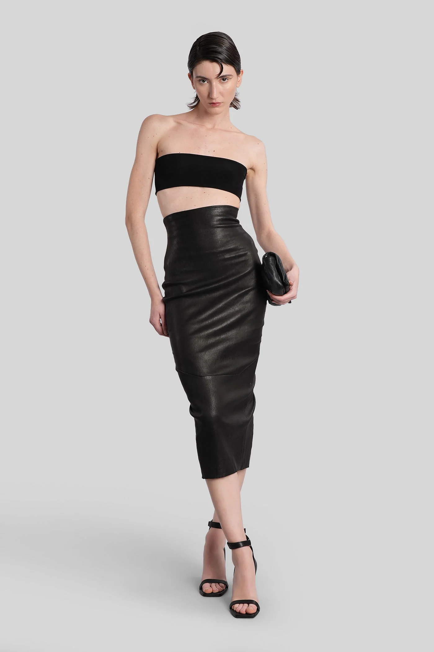 Bandeau top Topwear in black viscose - Image 2