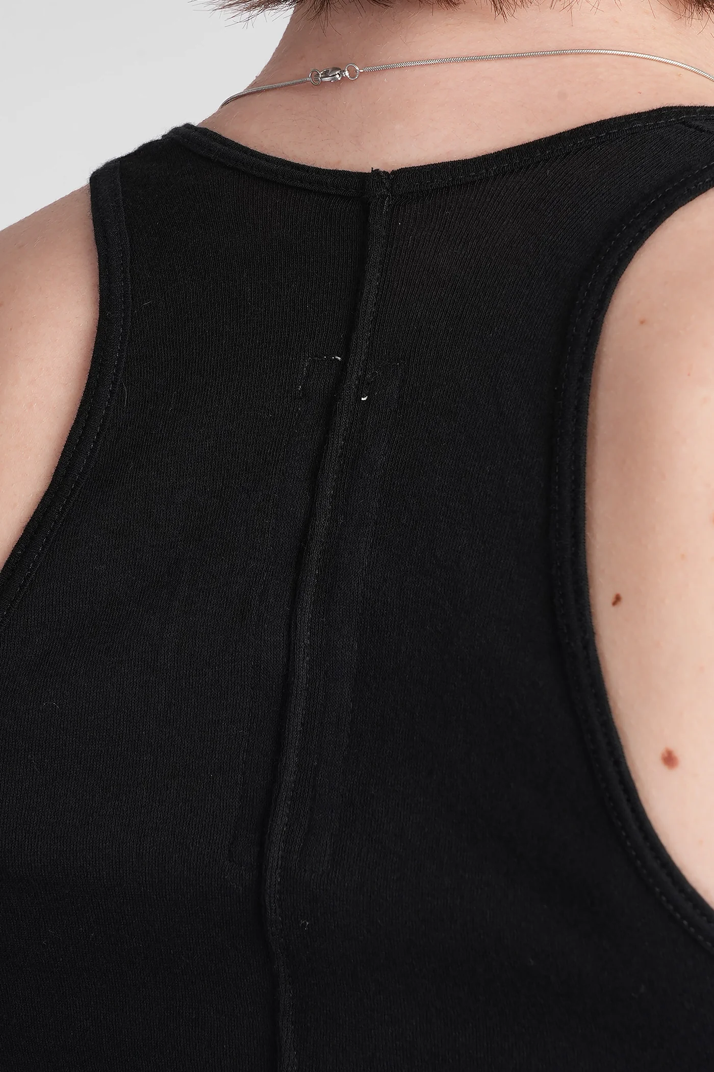 Basic rib tank tank Top in black cotton - Image 5