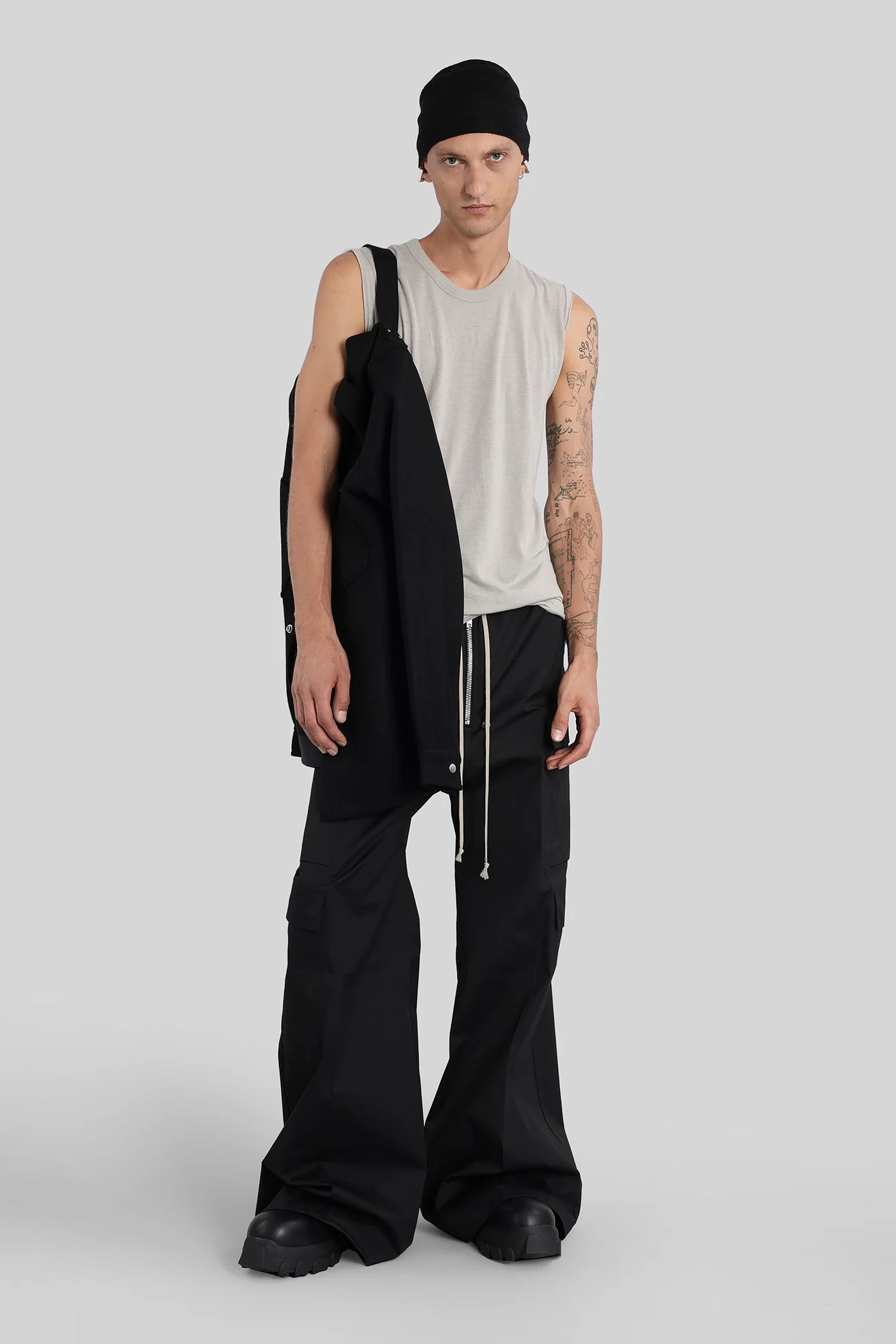 Basic sl t tank Top in grey viscose - Image 2