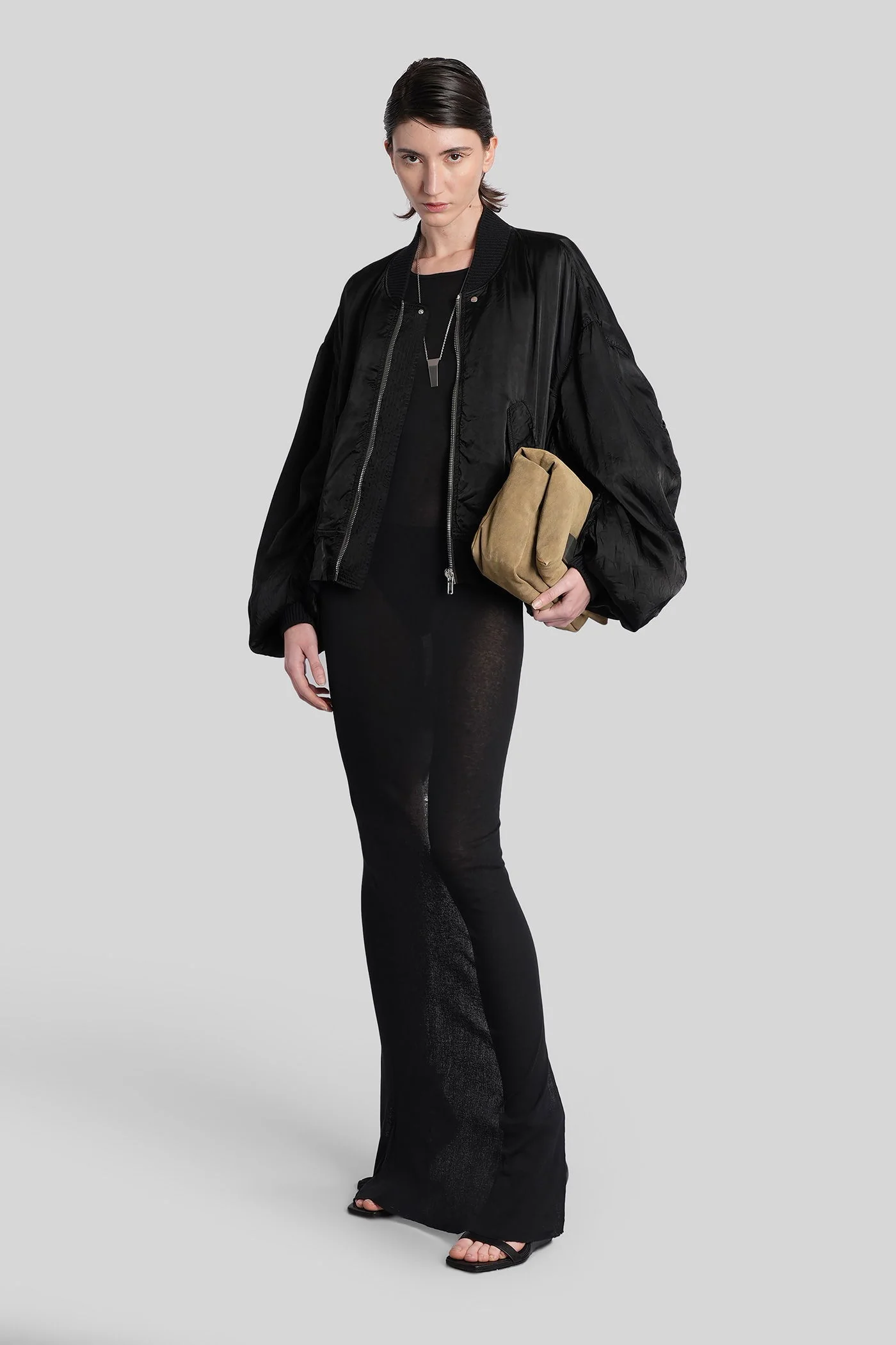 Basic tank gown Long dress in black cotton - Image 2