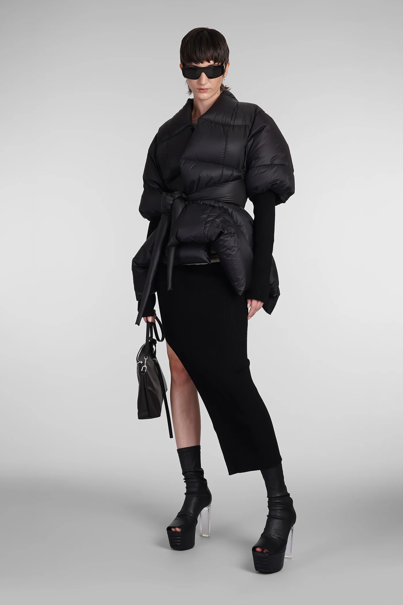 Batwing duvet puffer in black polyamide - Image 2