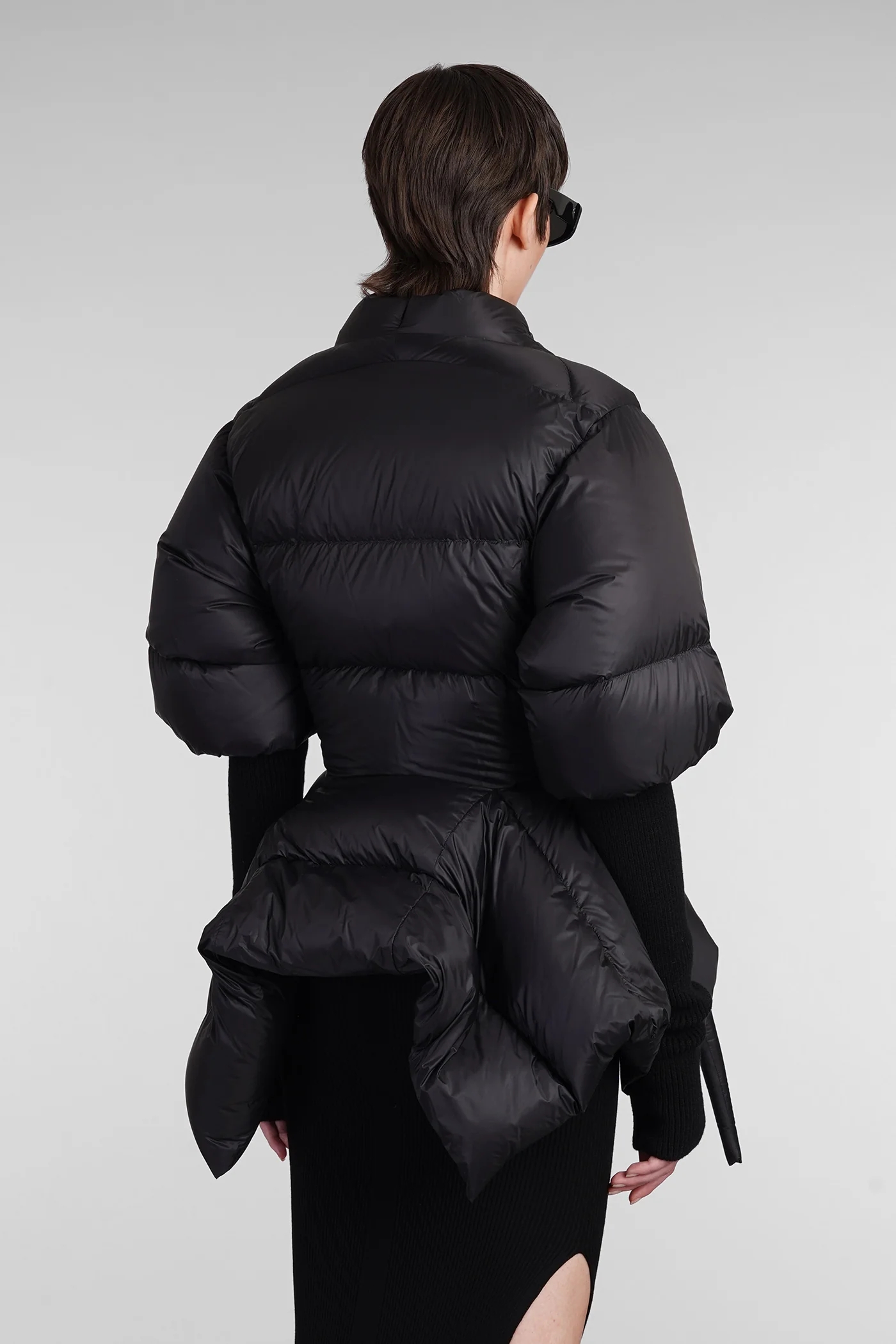 Batwing duvet puffer in black polyamide - Image 3