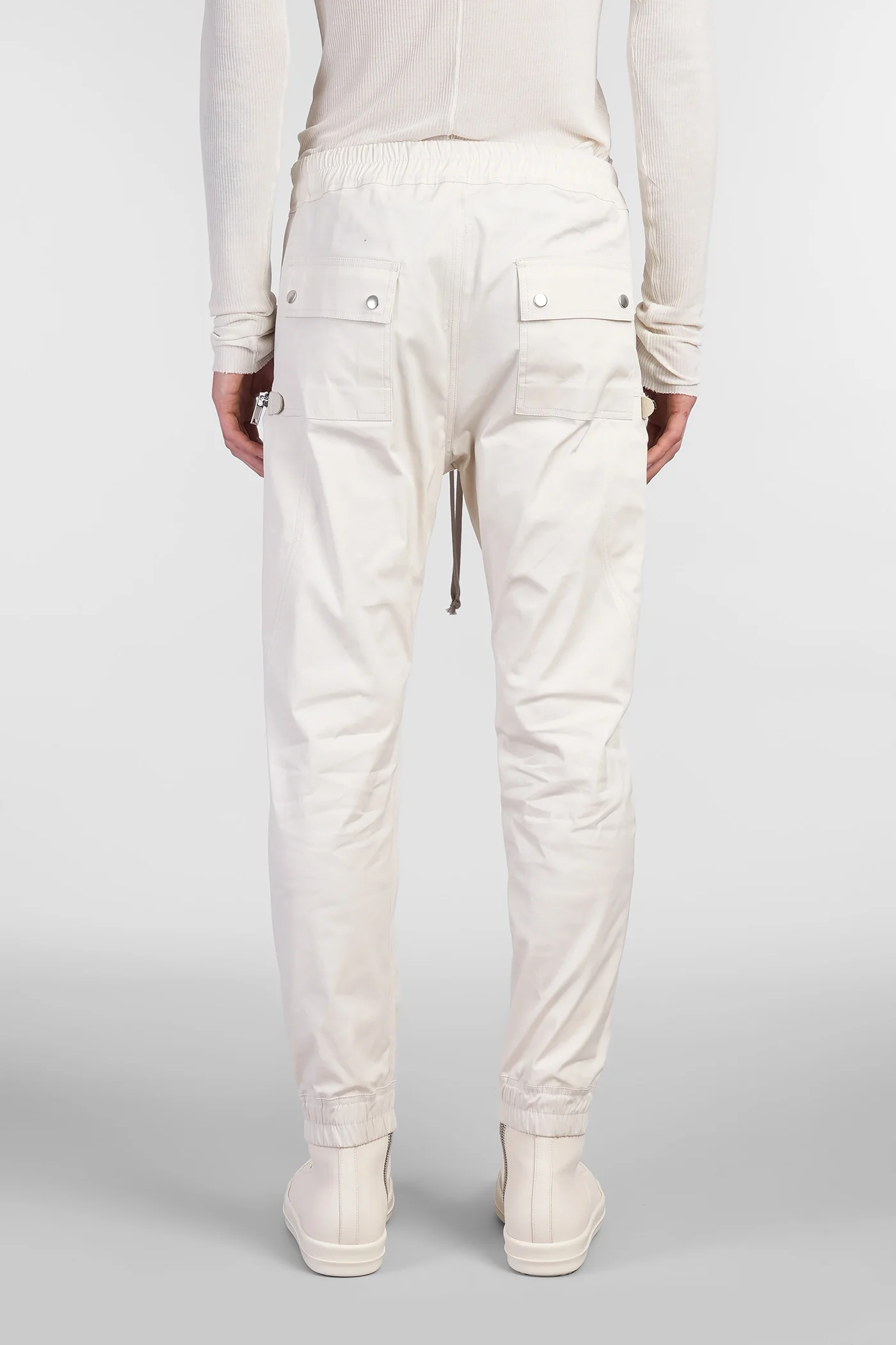 Bauhaus cargo Pants in beige cotton - Image 3