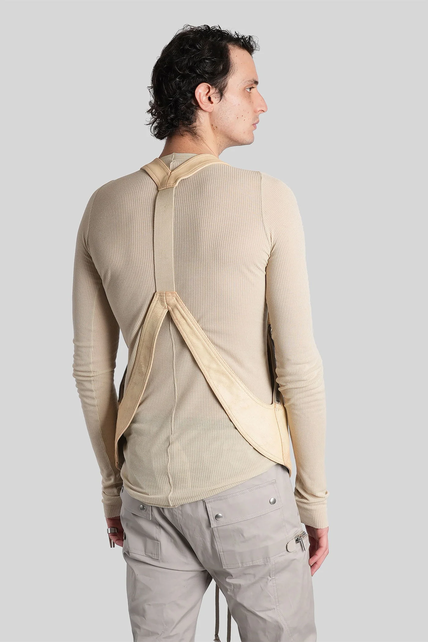 Bauhaus vest Vest in beige leather - Image 3