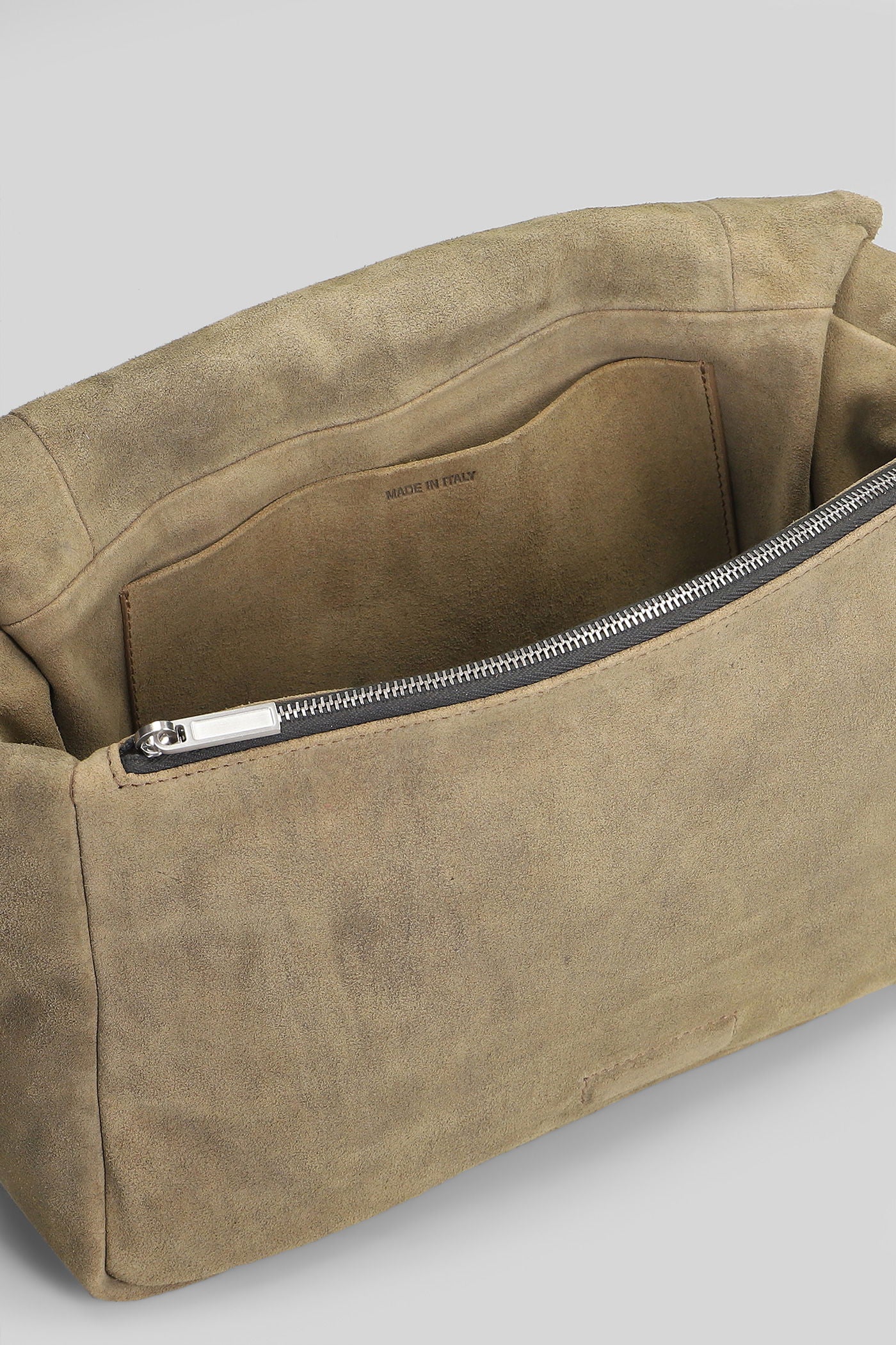 Big pillow griffin Shoulder bag in beige suede - Image 4