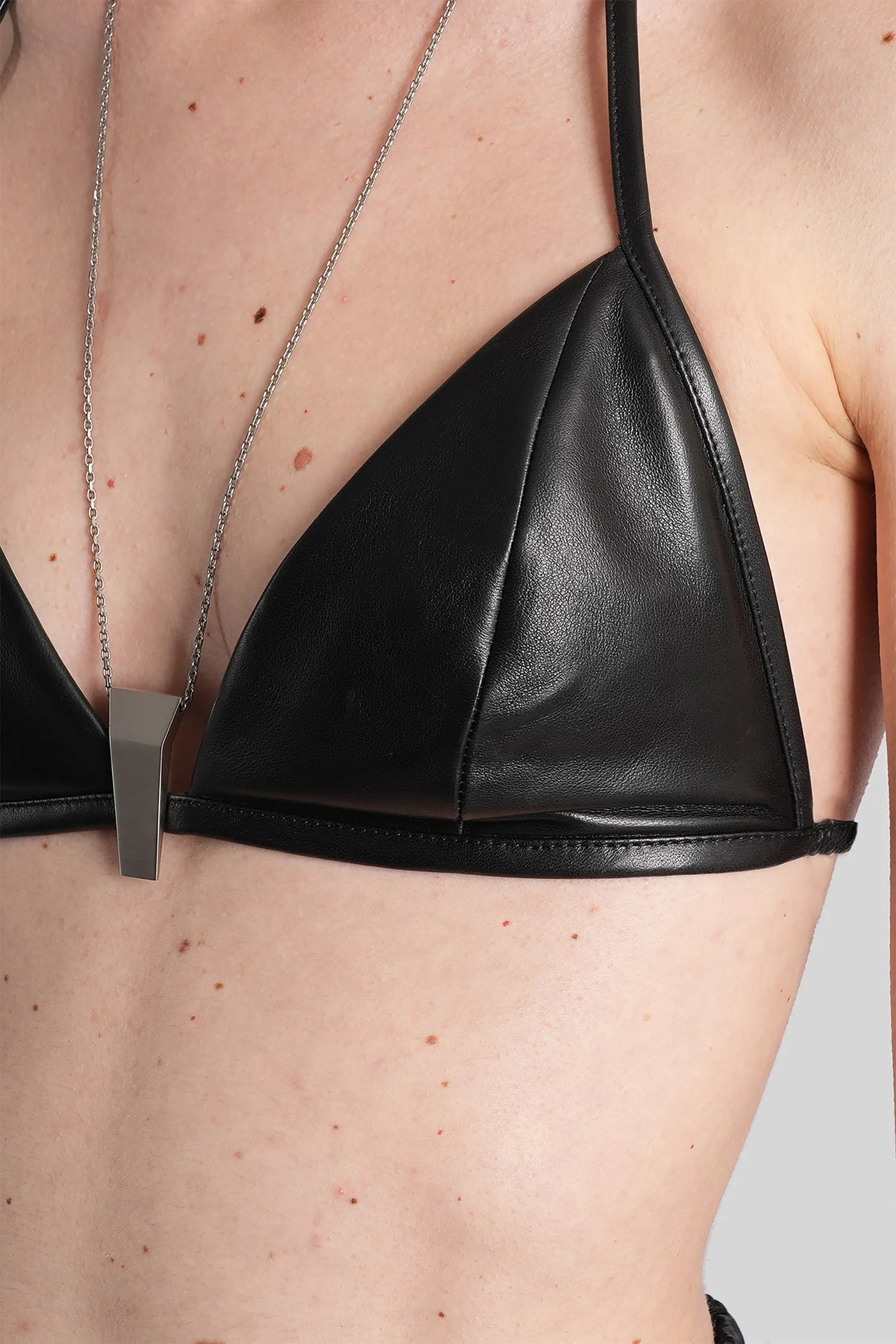 Bra Topwear in black leather - Image 5