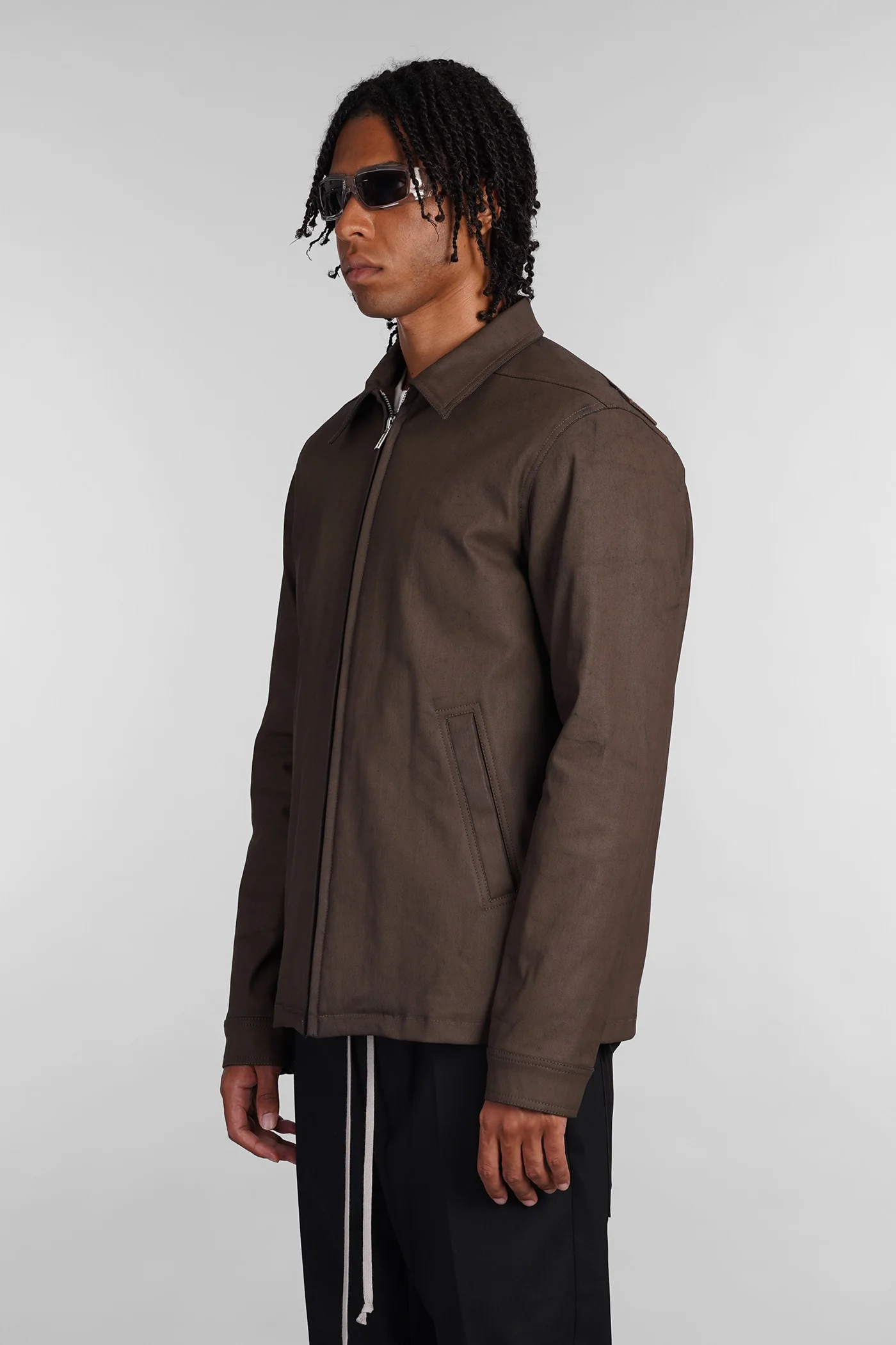 Brad jkt Denim Jackets in brown cotton - Image 4