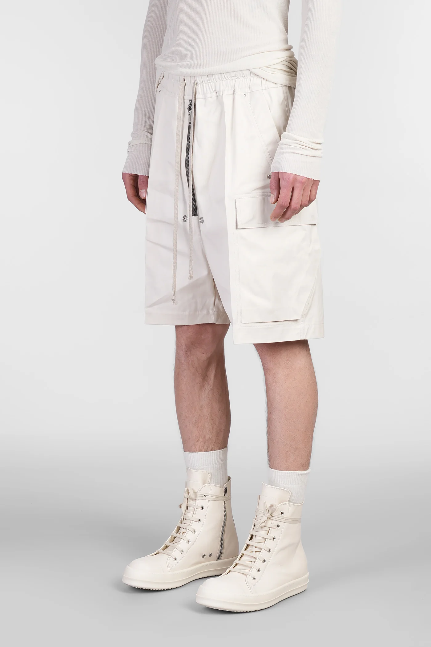 Cargo belas short Shorts in beige cotton - Image 4