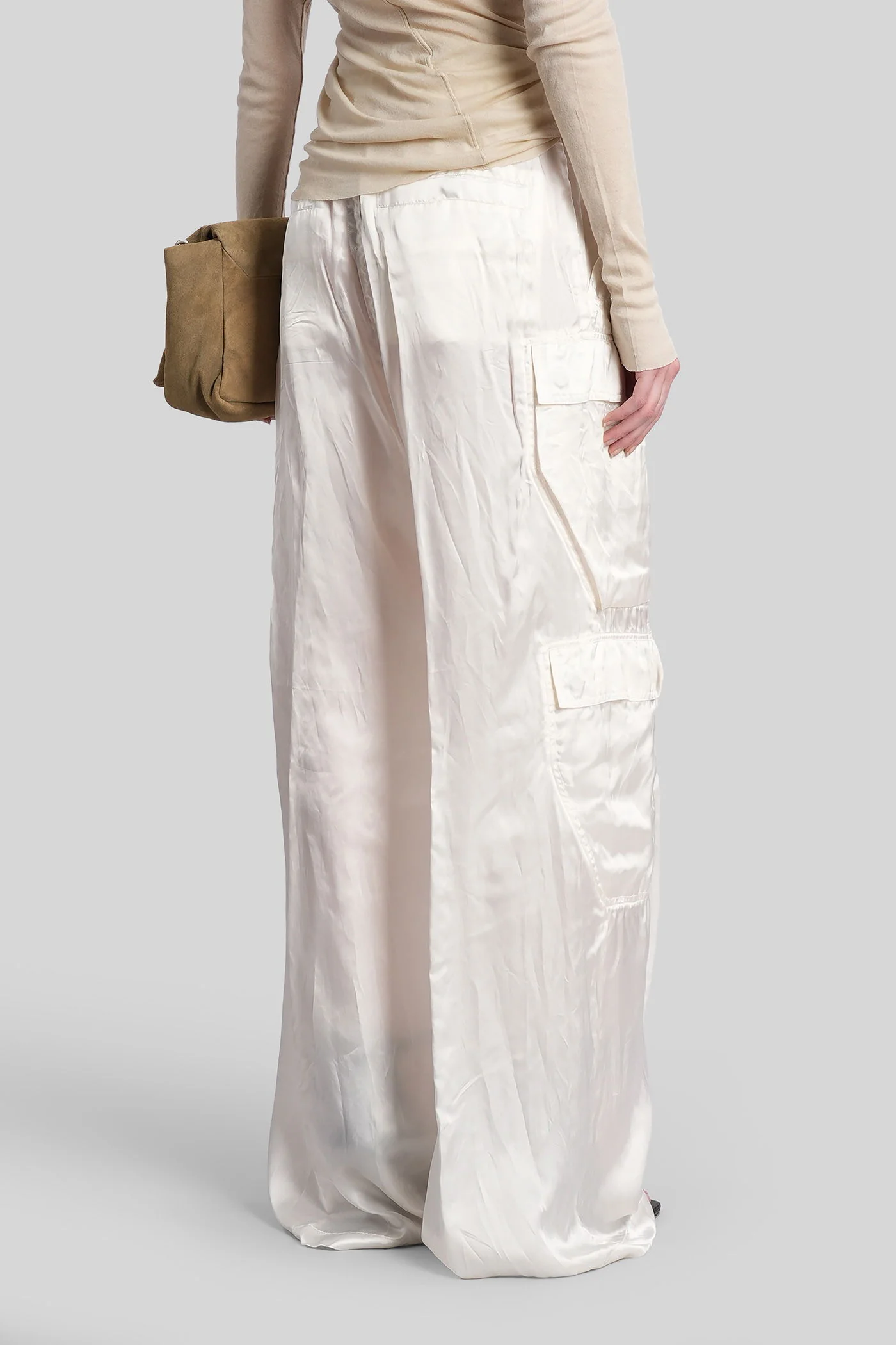 Cargobelas Pants in white polyamide polyester - Image 3