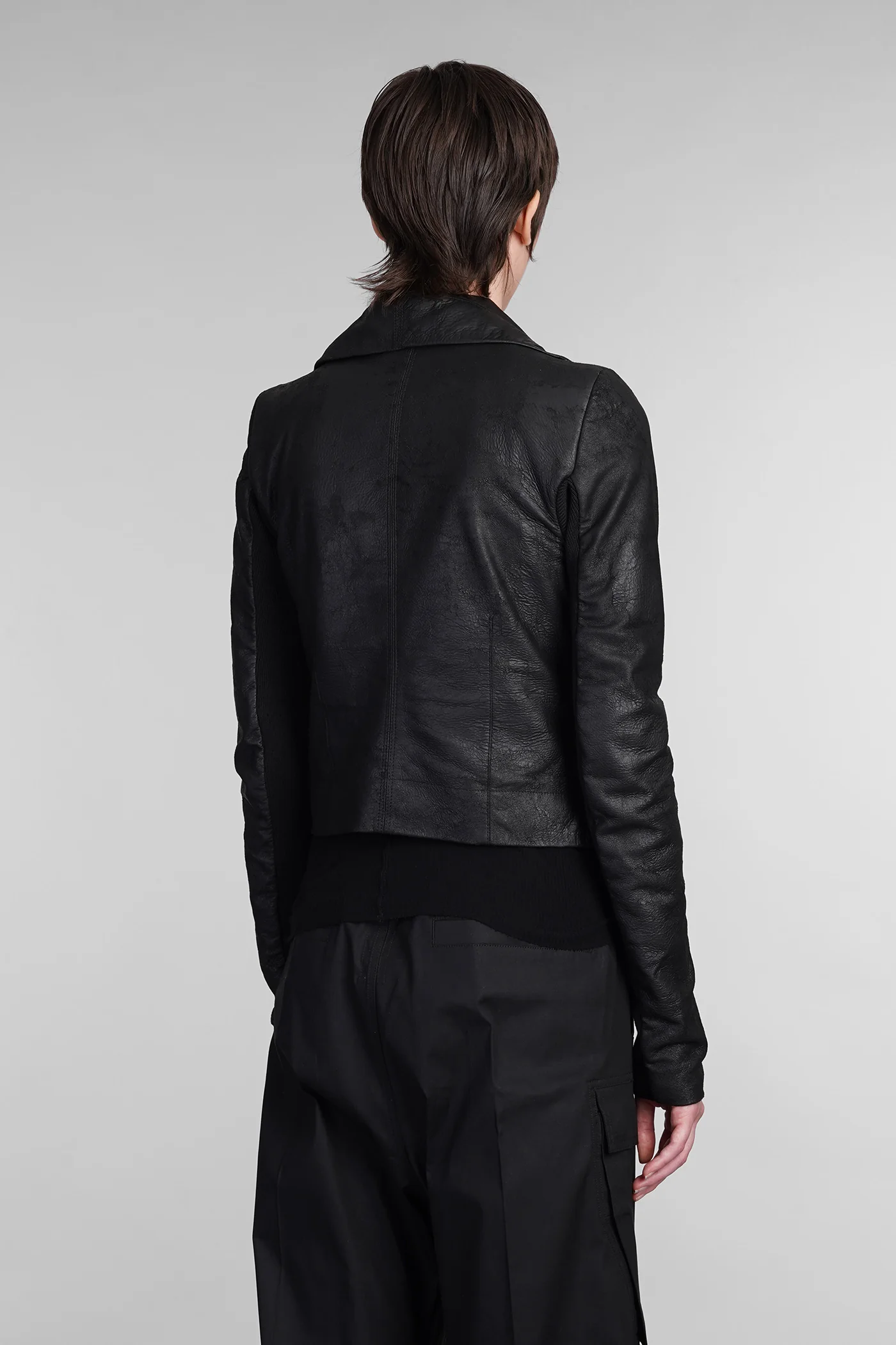 Classic biker Biker jacket in black leather - Image 3