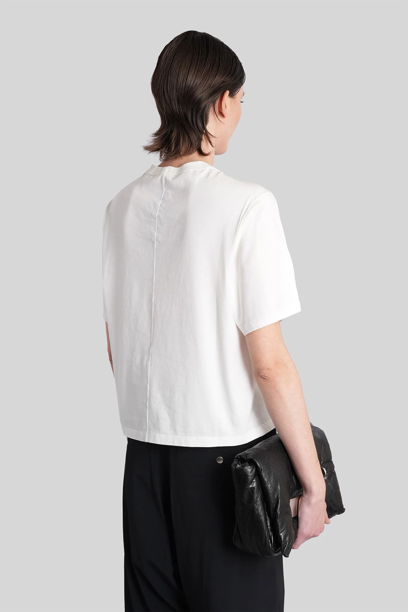Cropped brad t T-Shirt in white cotton - Image 3