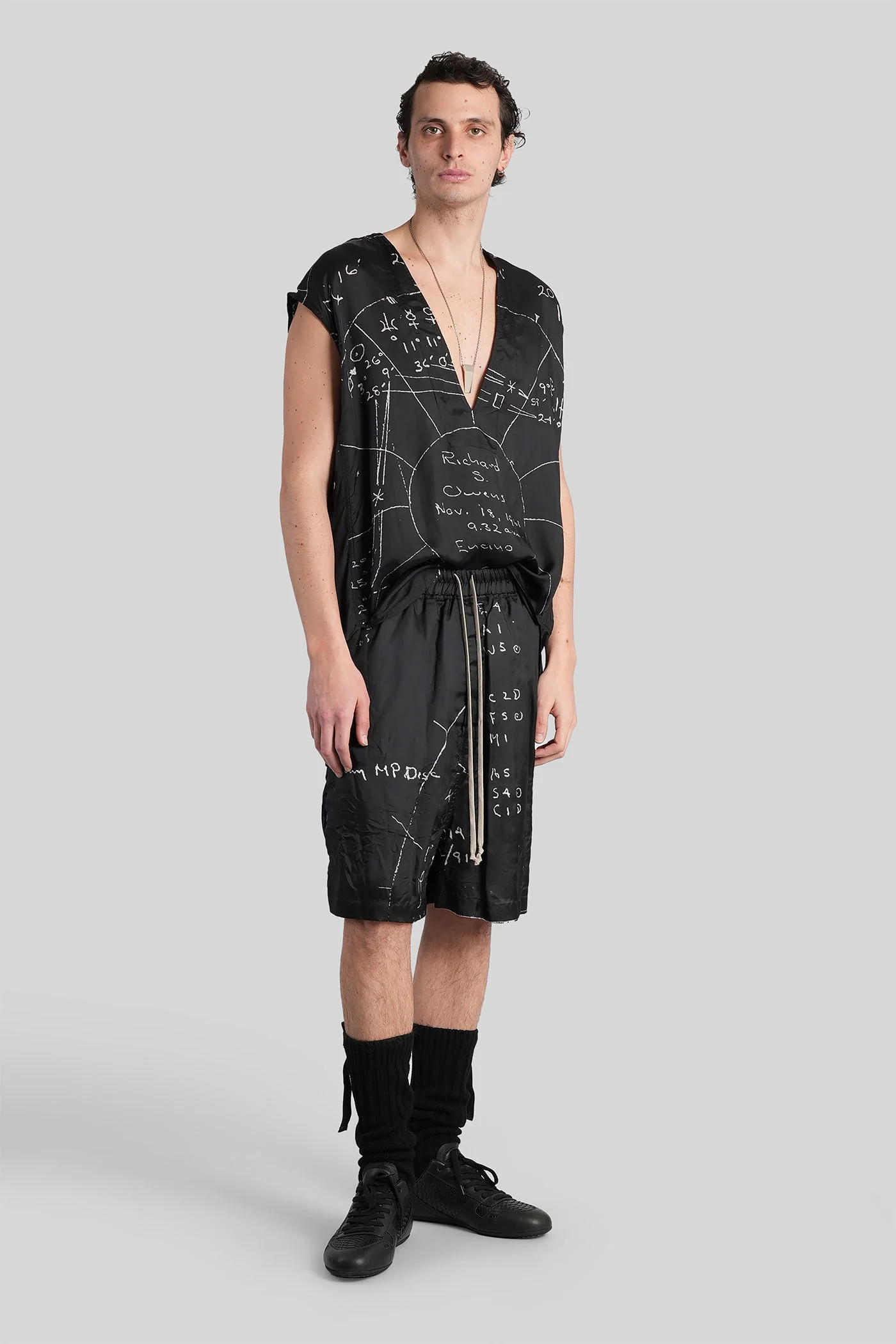 Cropped flightsuit tank Top in black viscose - Image 2