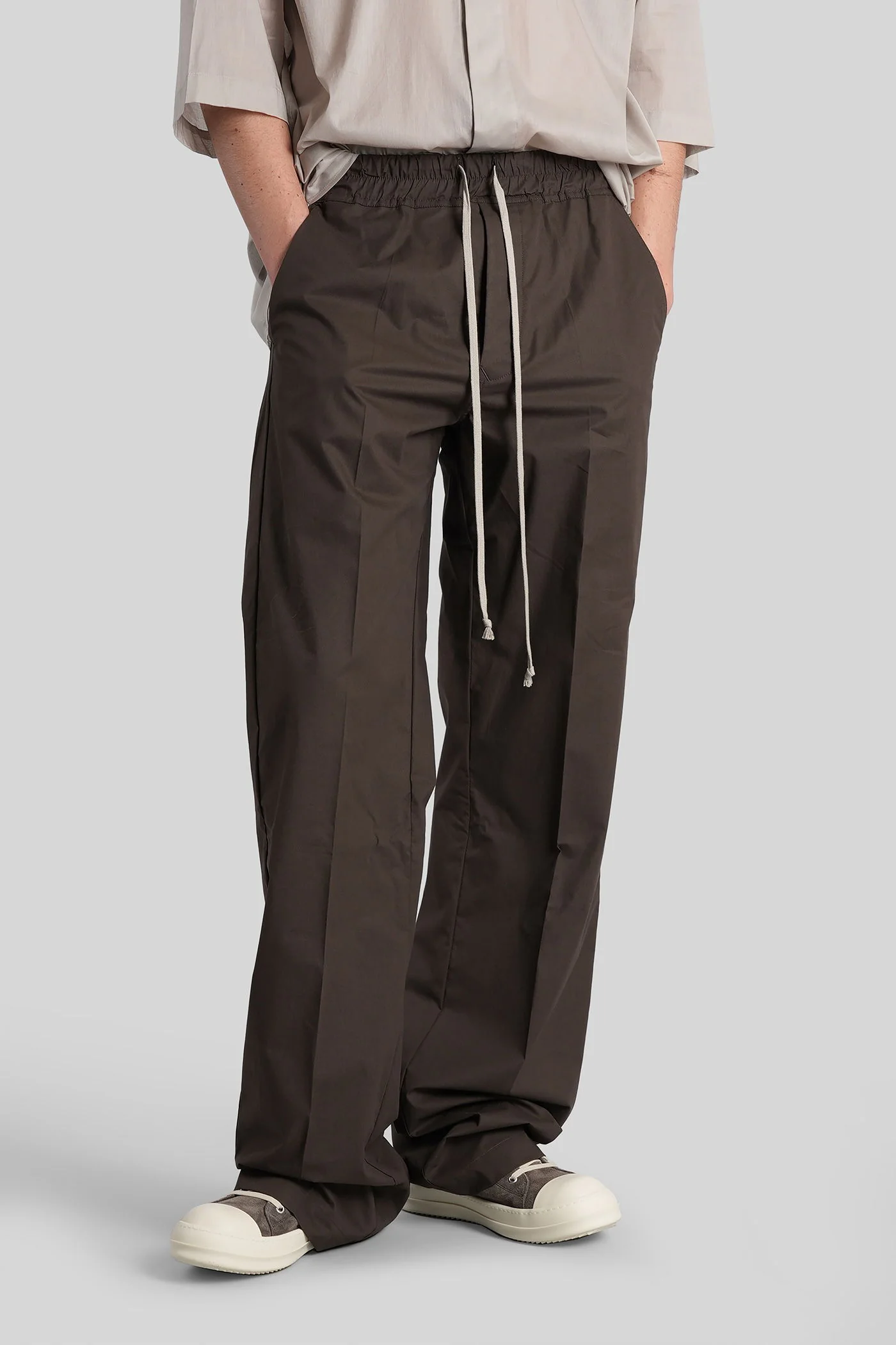 Dietrich drawstring Pants in grey cotton
