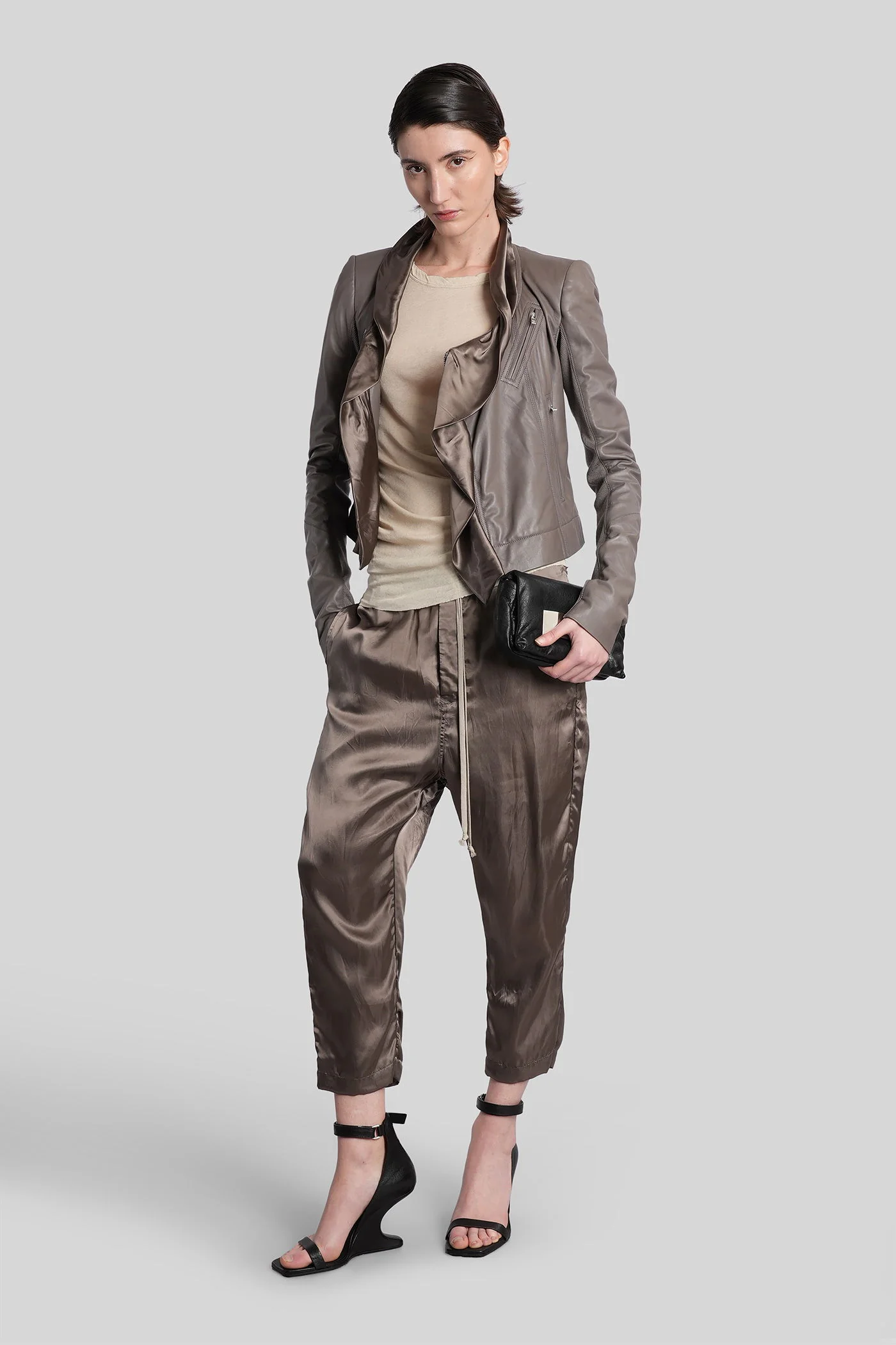 Drawstring astaires Pants in grey polyamide polyester - Image 2