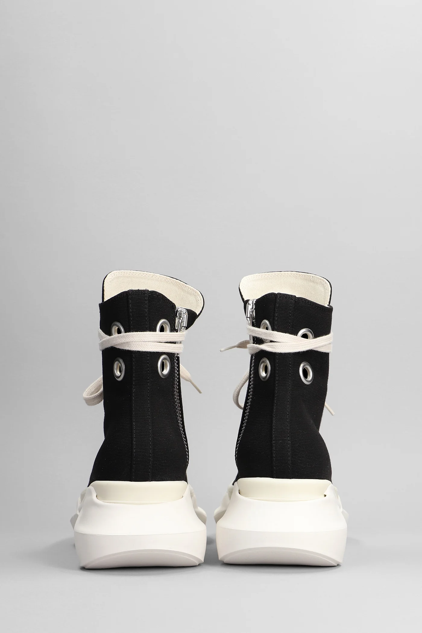 Abstract sneak Sneakers in black cotton - Image 4