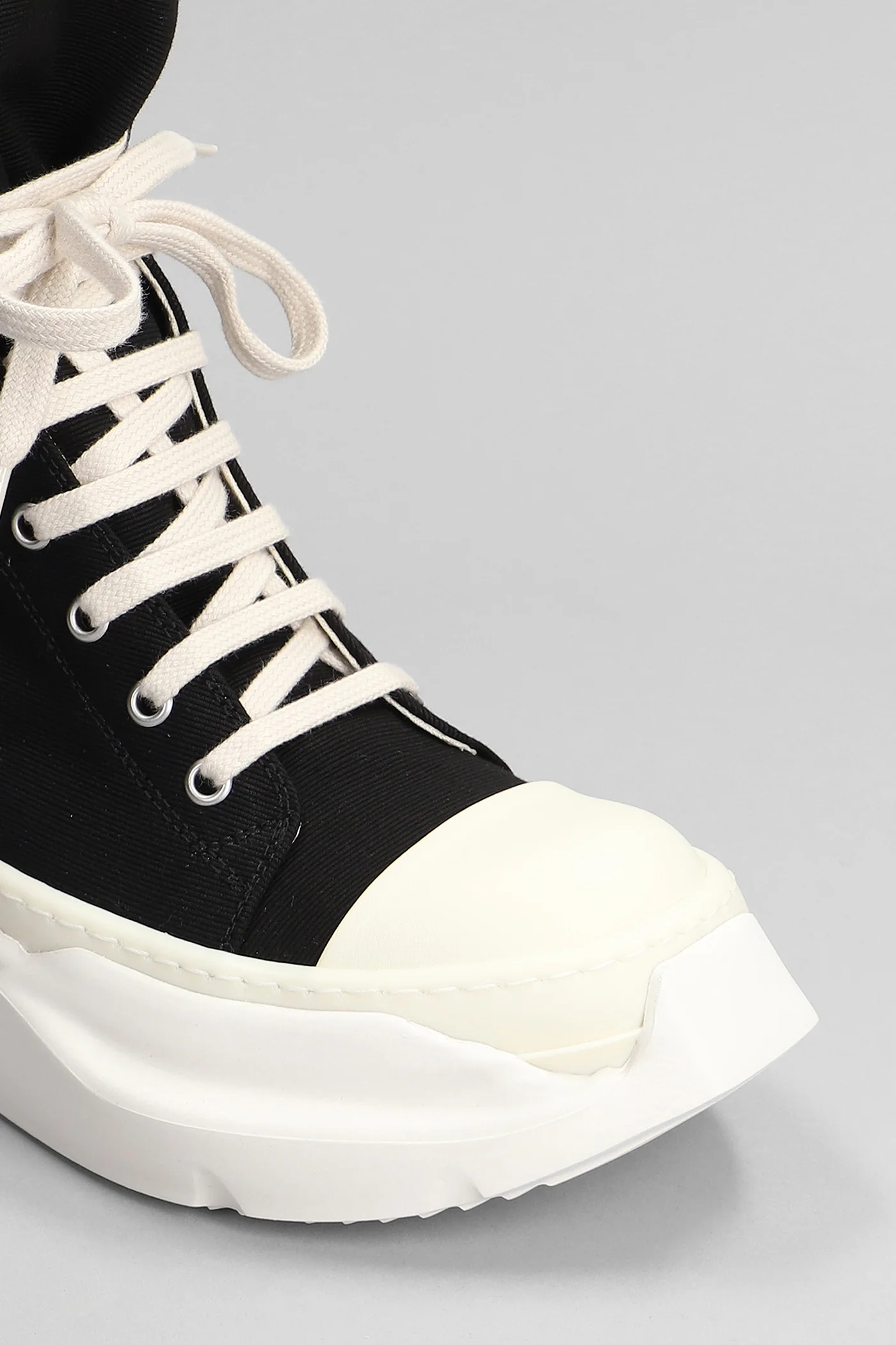 Abstract sneak Sneakers in black cotton - Image 5