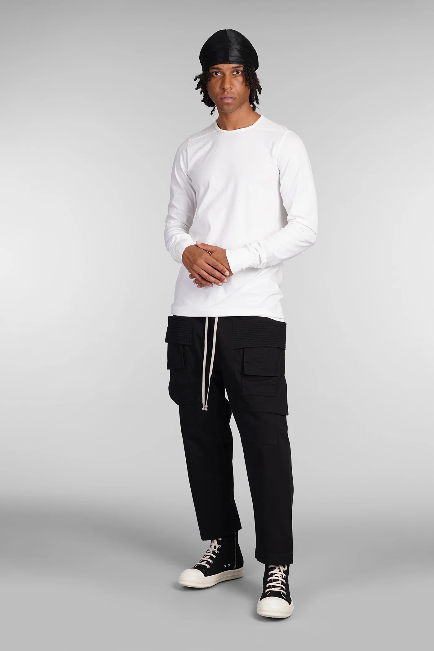 Creatch cargo crop d Pants in black cotton - Image 2
