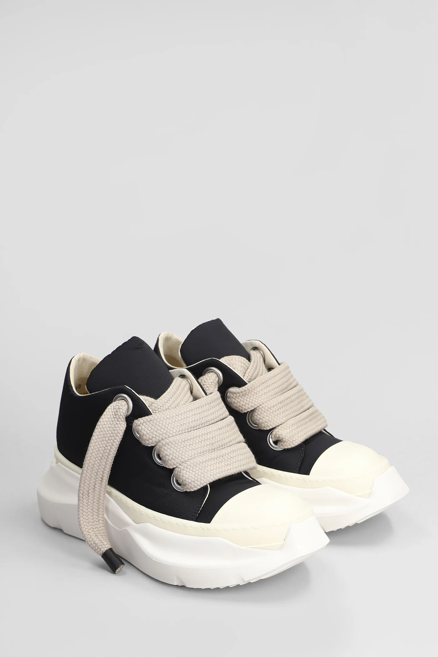 Jumbo laced abstract Sneakers in black polyamide - Image 42