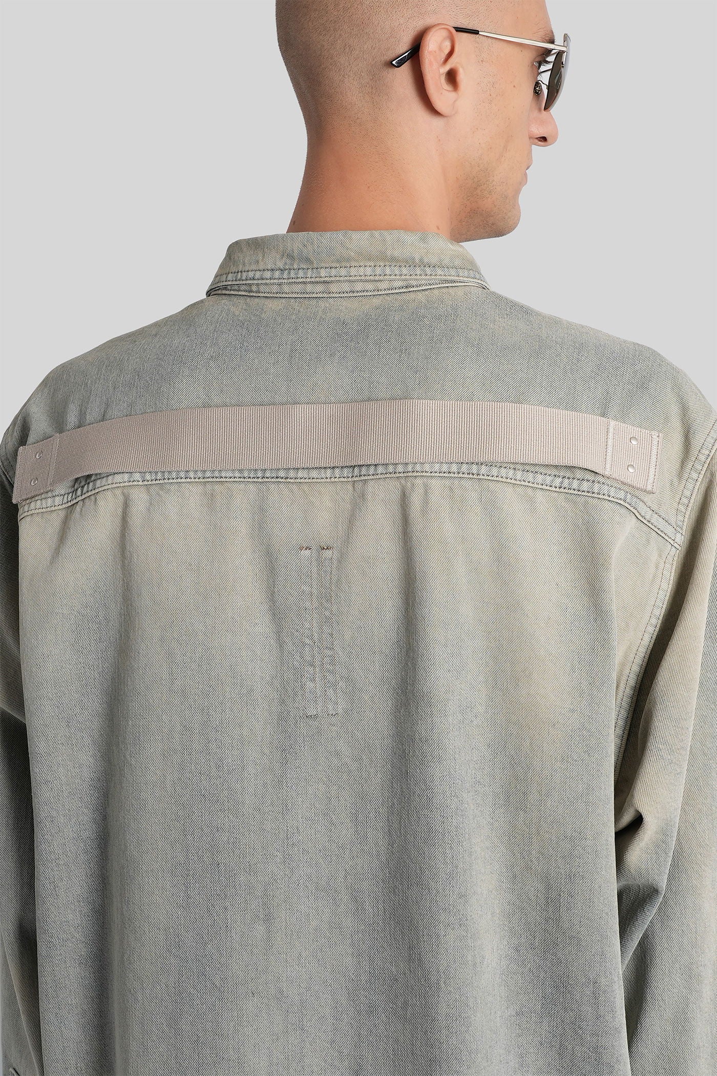 Jumbo outershirt Denim Jackets in beige cotton - Image 5
