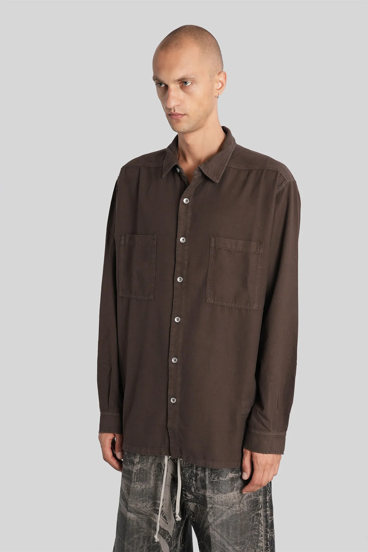 Jumbo outershirt Shirt in brown cotton - Image 2