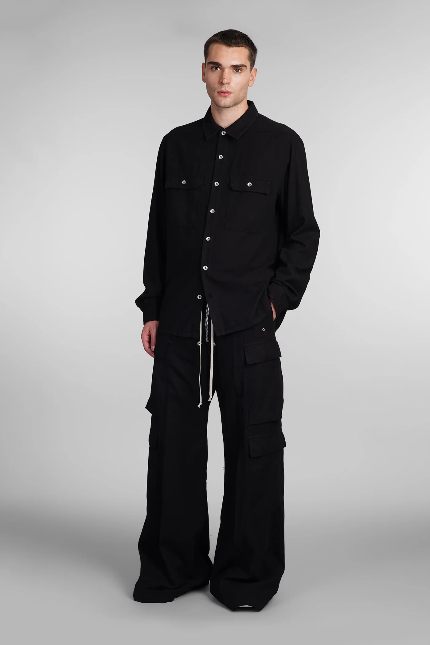 Outershirt Shirt in black cotton - Image 2