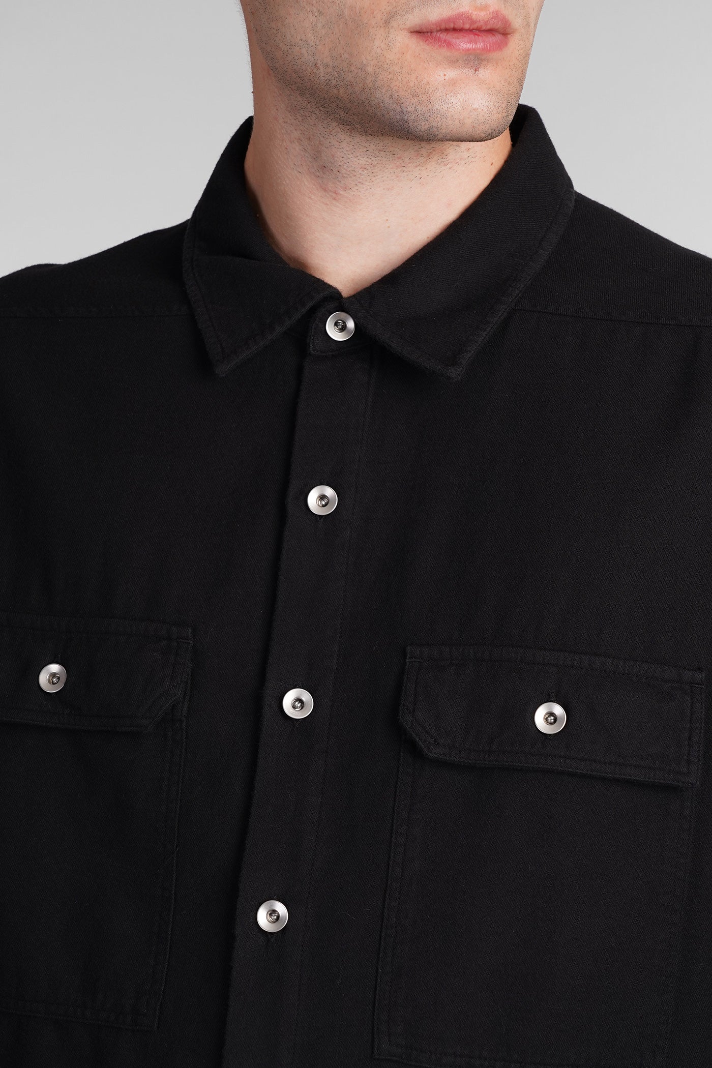 Outershirt Shirt in black cotton - Image 5