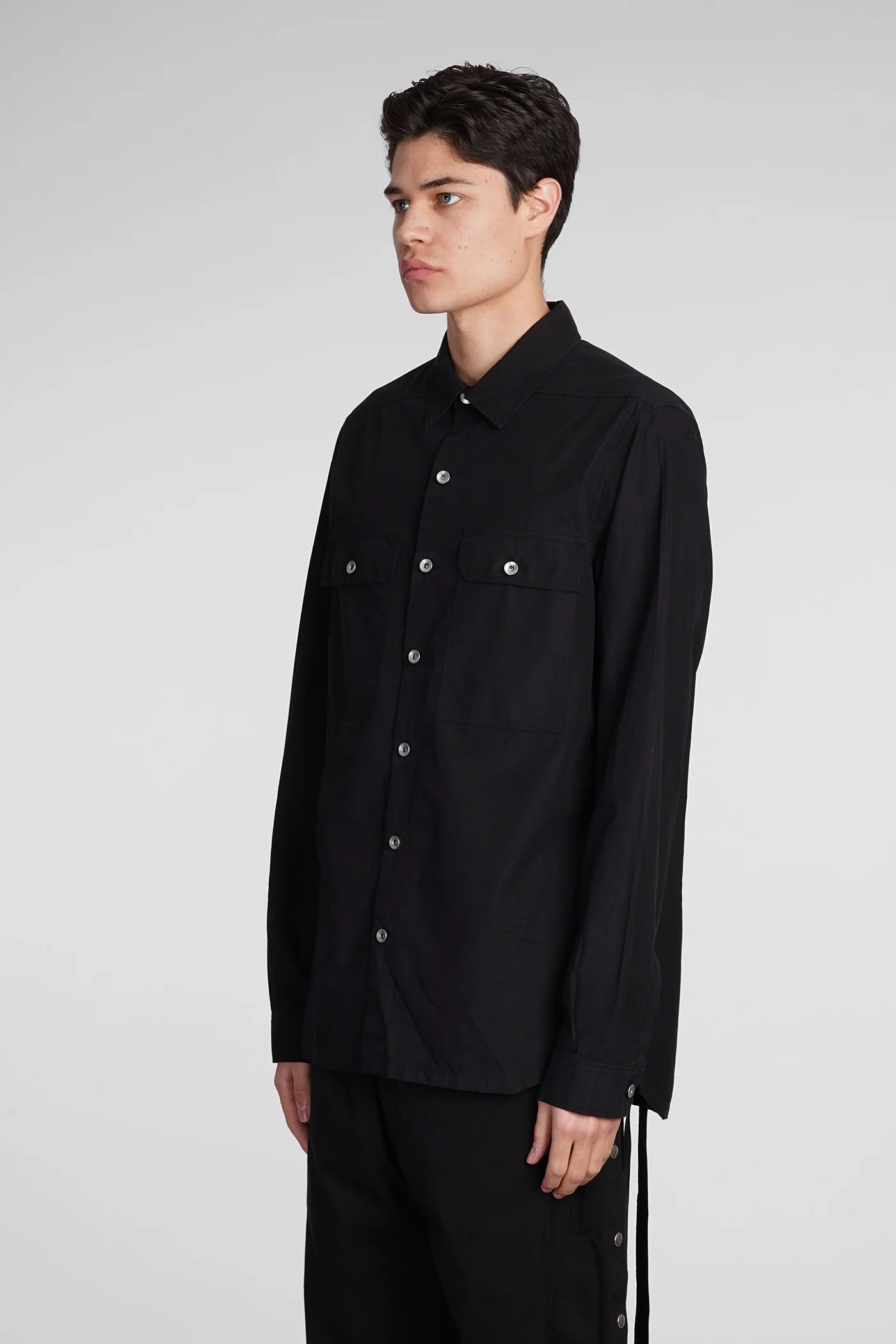 Outershirt Shirt in black cotton - Image 4