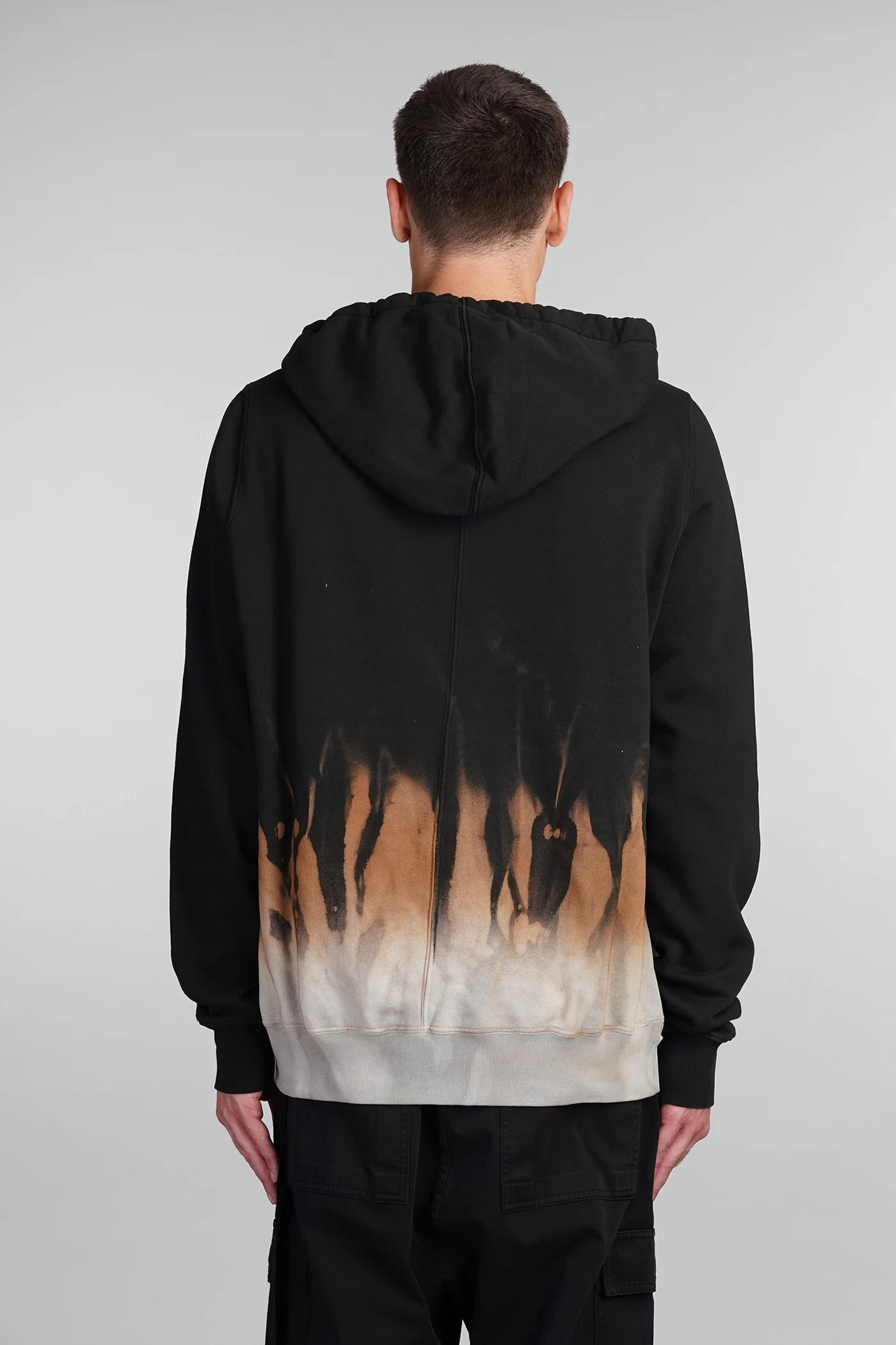 Oversized hoodie Sweatshirt in black cotton - Image 3