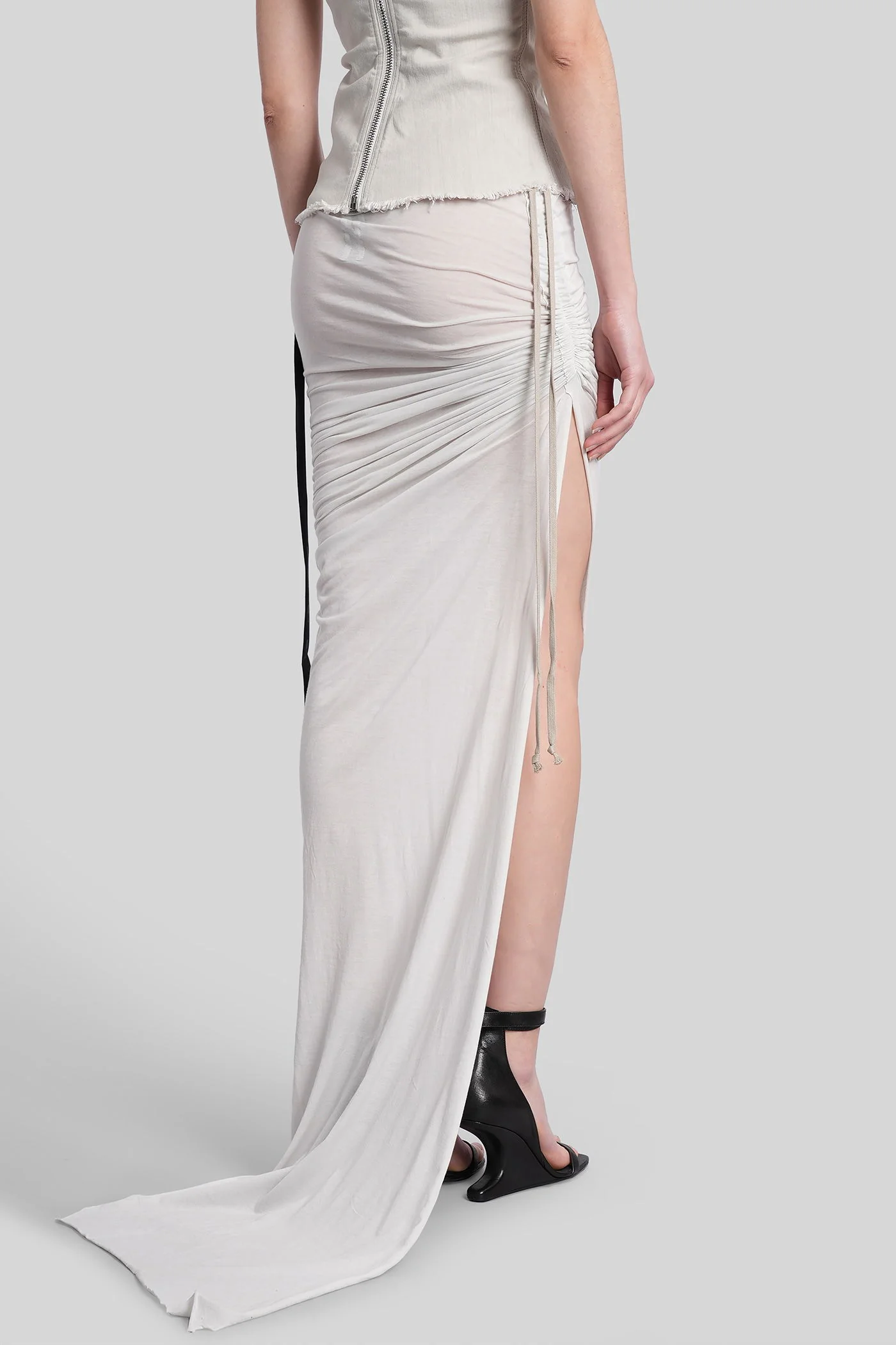 Soft edfu skirt Skirt in white cotton - Image 3