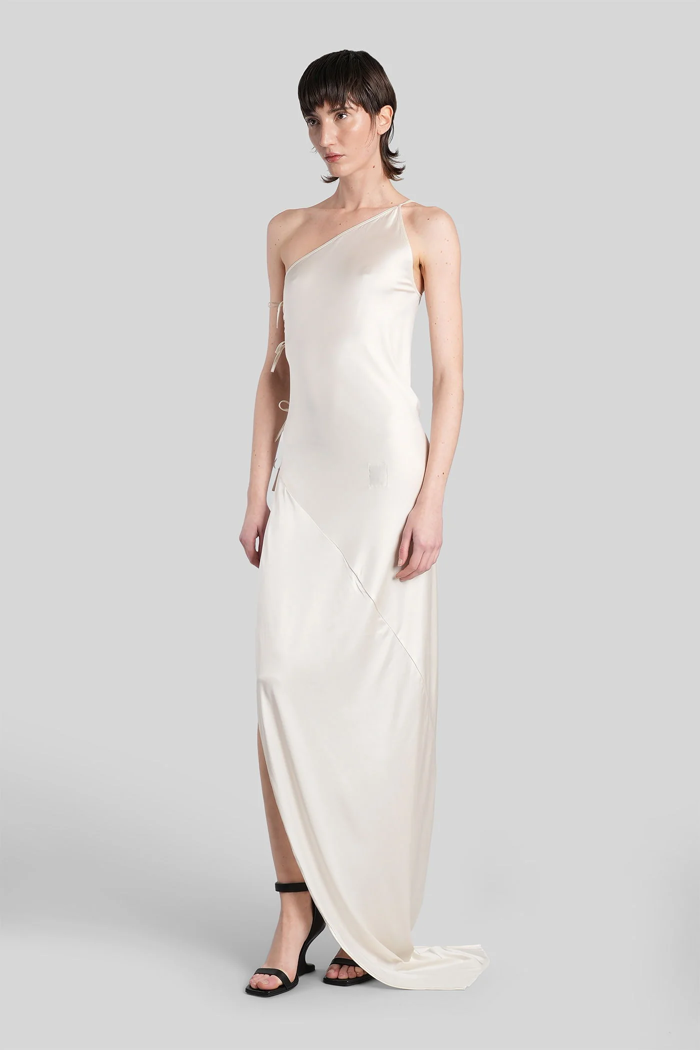 Taco dress Long dress in beige acetate - Image 4
