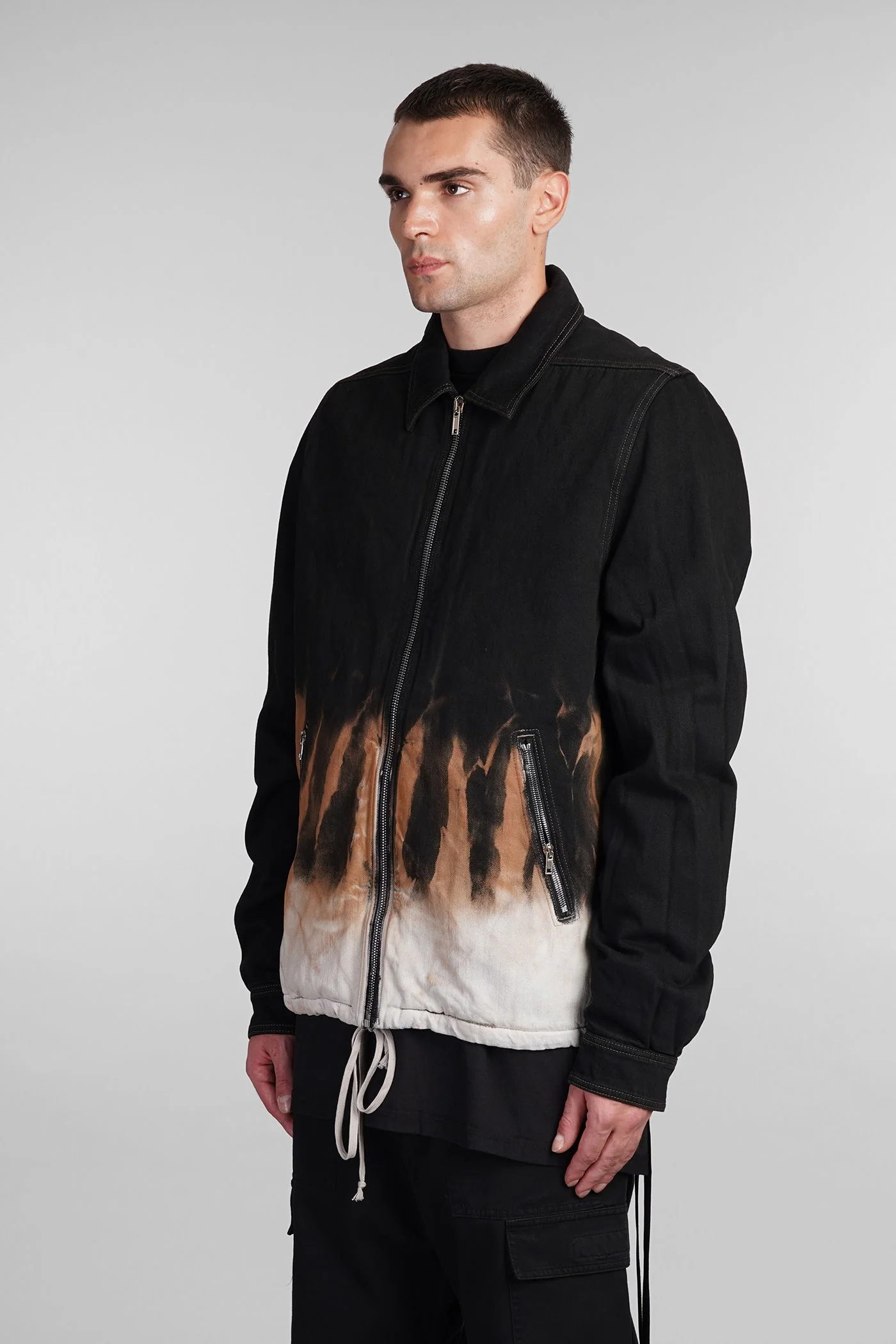 Zipfront jkt Denim Jackets in black cotton - Image 4