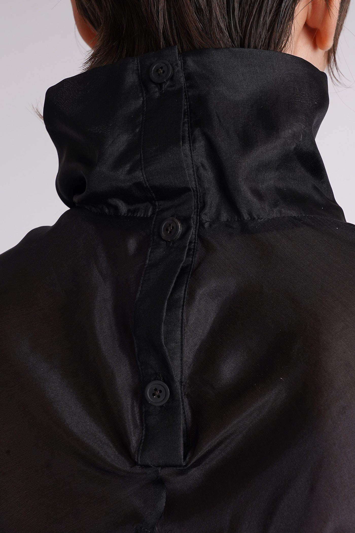 Edfu t dress Dress woman  in black silk - Image 5