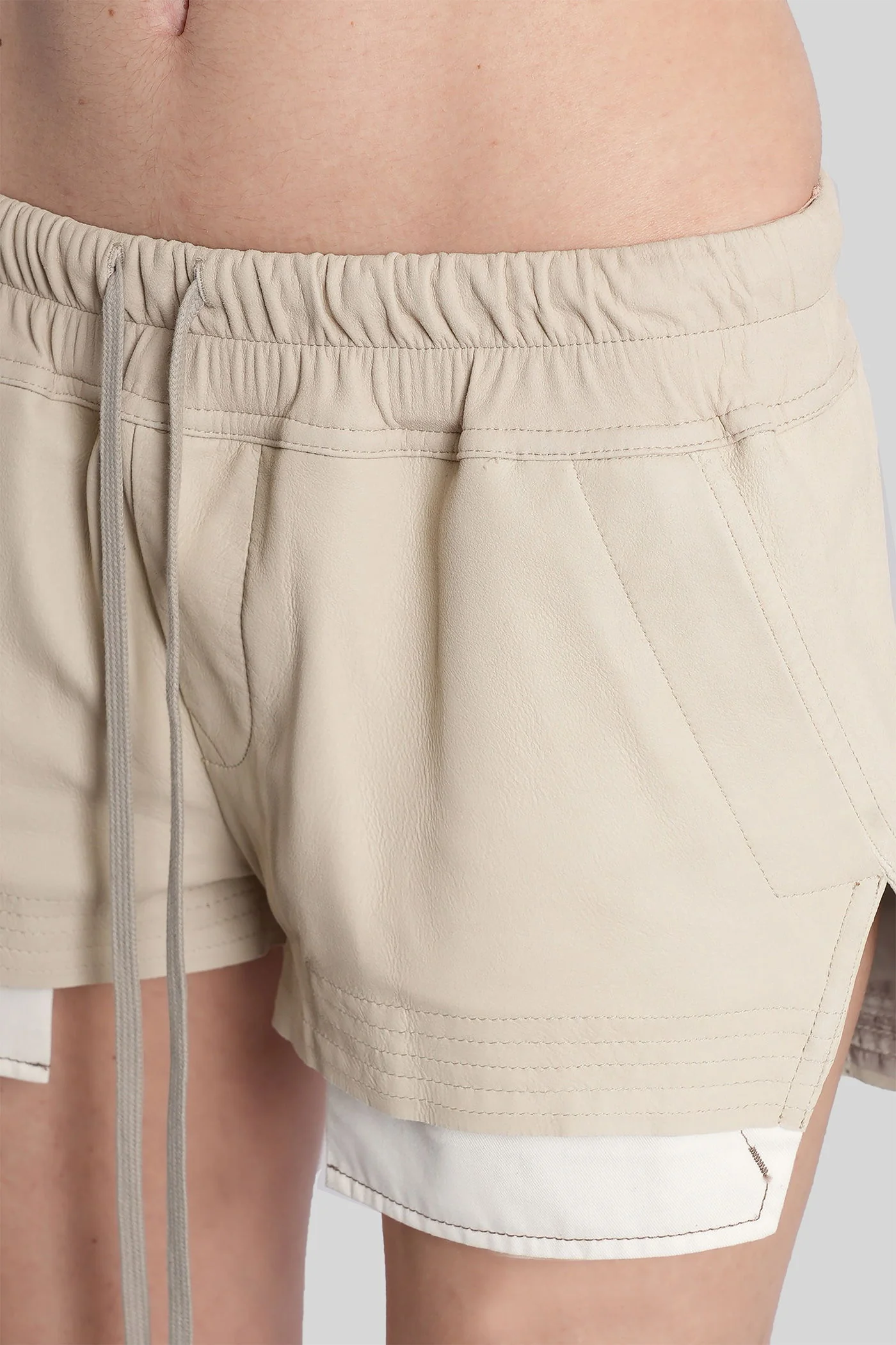 Fog boxers Shorts in beige leather - Image 5
