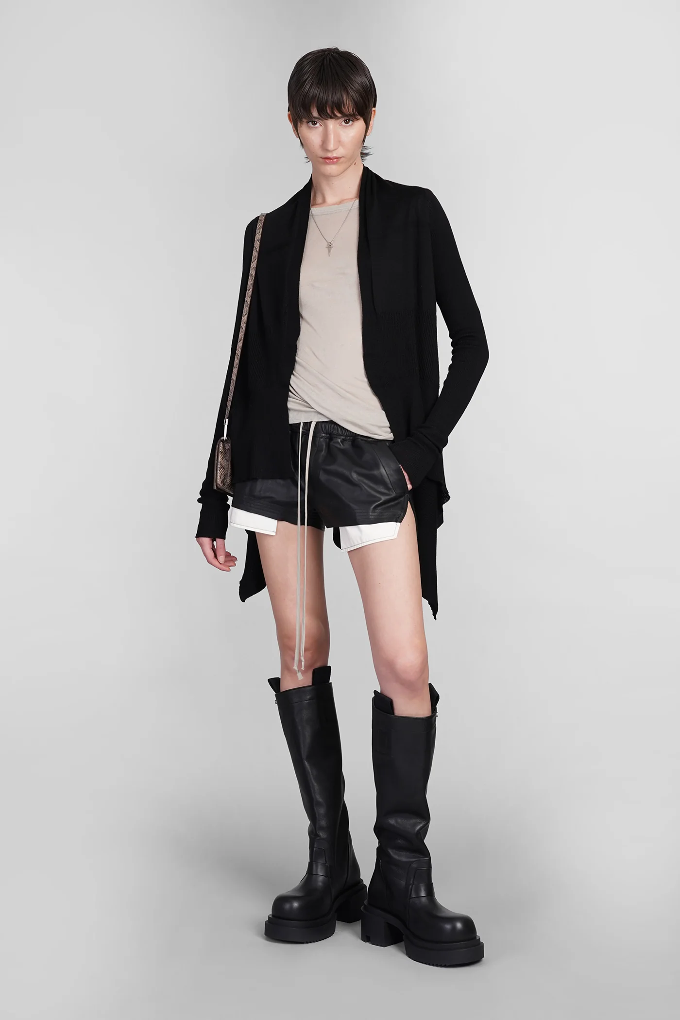 Fog boxers Shorts in black leather - Image 2