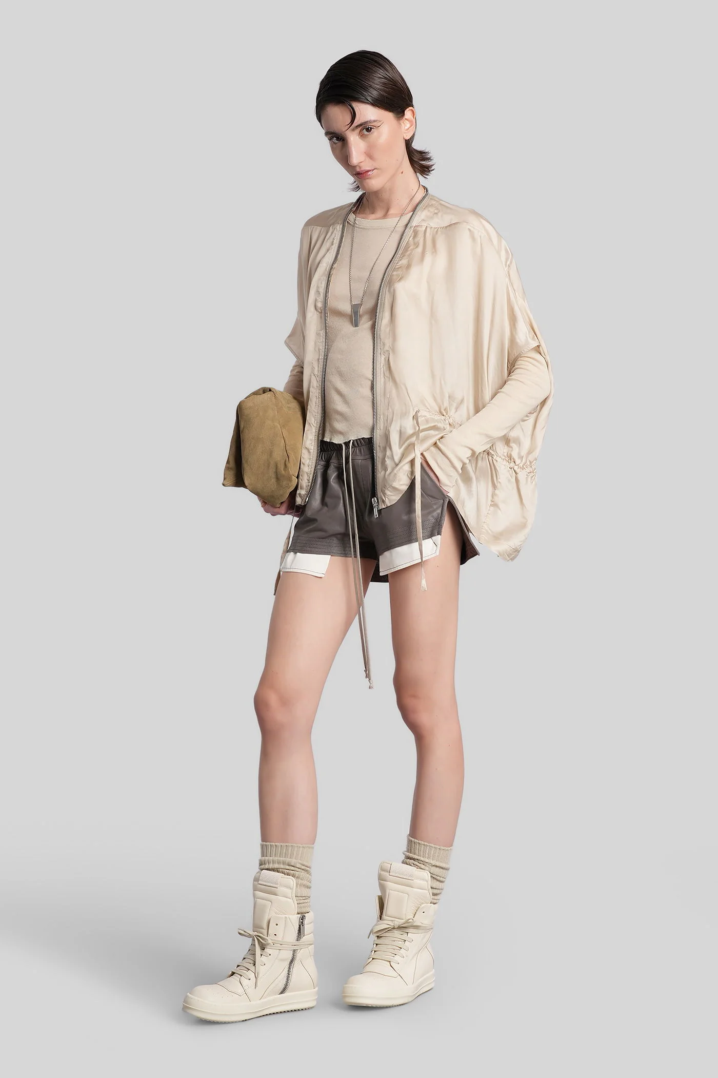 Fog boxers Shorts in grey leather - Image 2