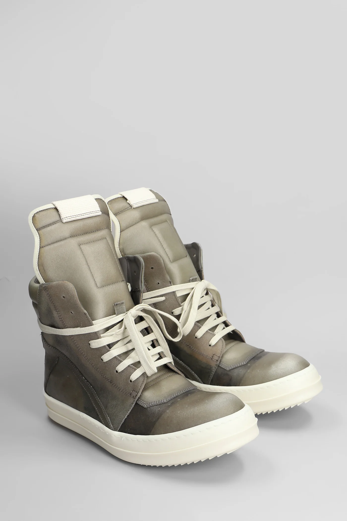 Geobasket Sneakers in grey leather - Image 2
