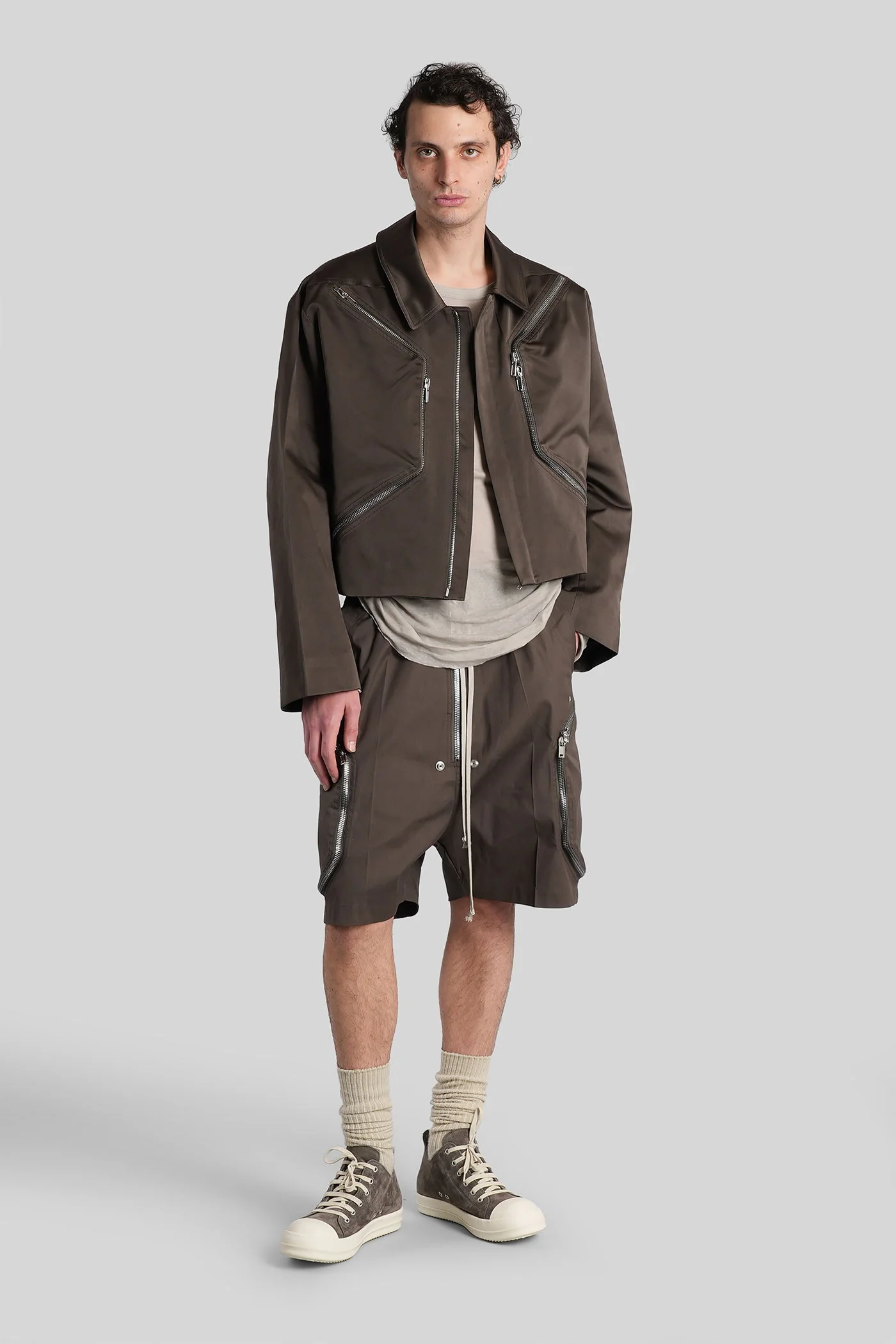 Heizer bela Shorts in grey cotton - Image 2