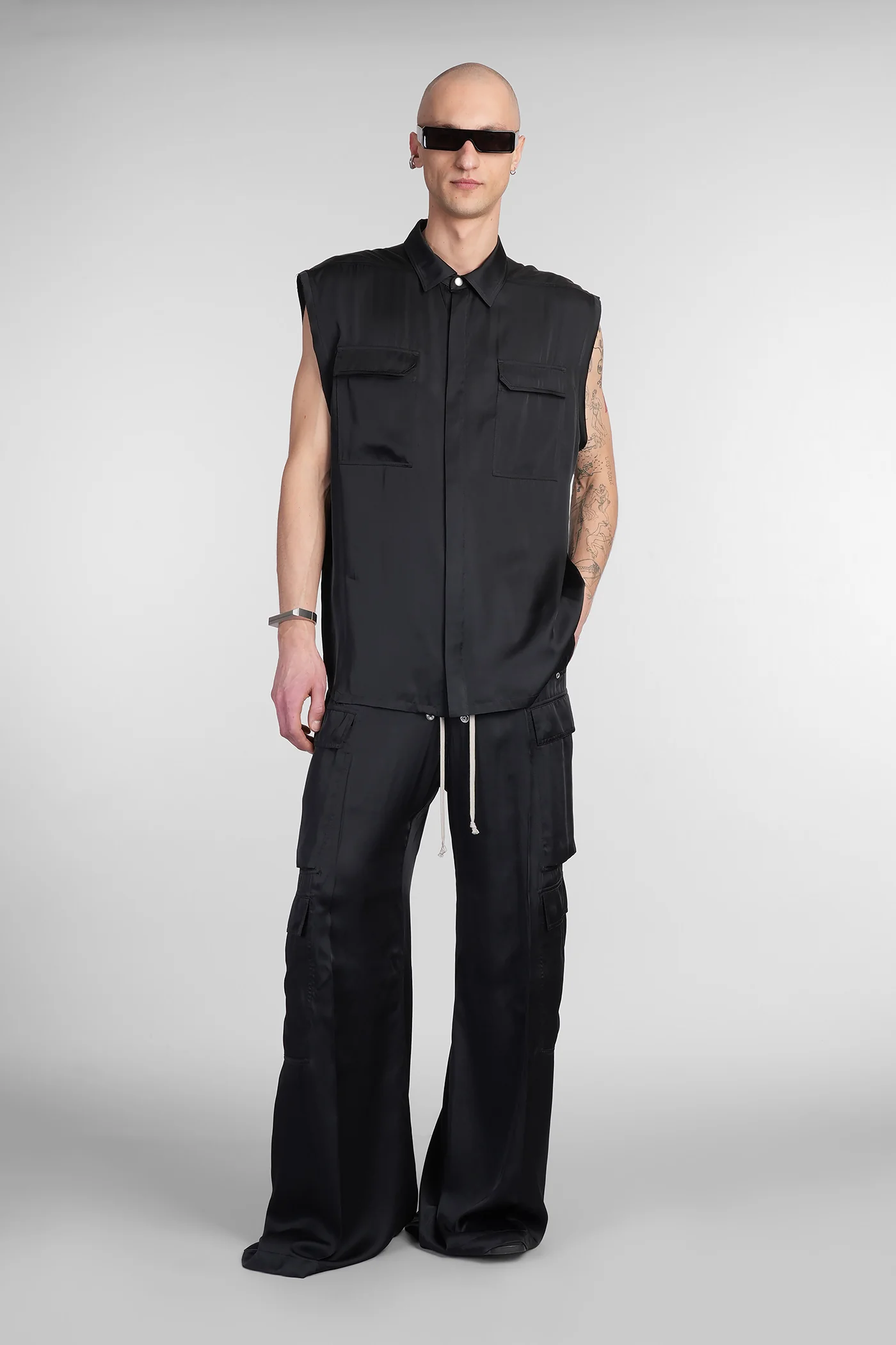 Jumbo sl outershirt Shirt in black acetate - Image 2