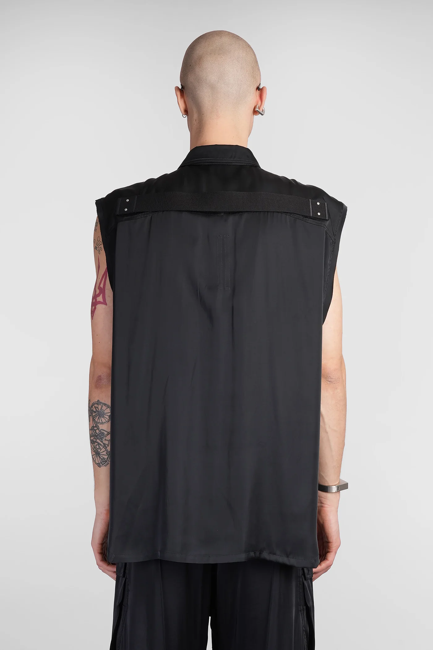 Jumbo sl outershirt Shirt in black acetate - Image 3