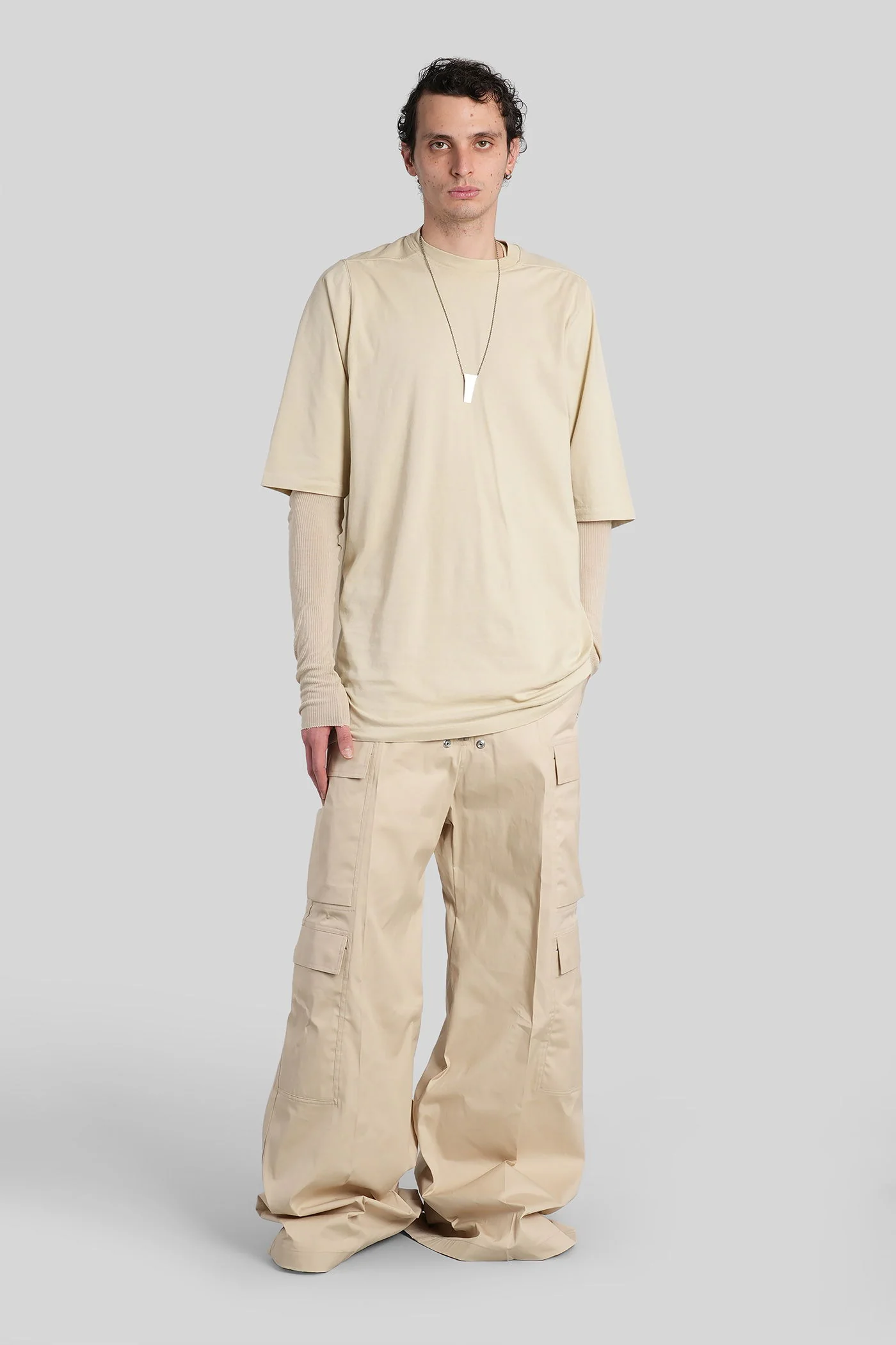 Jumbo ss t T-Shirt in beige cotton - Image 2
