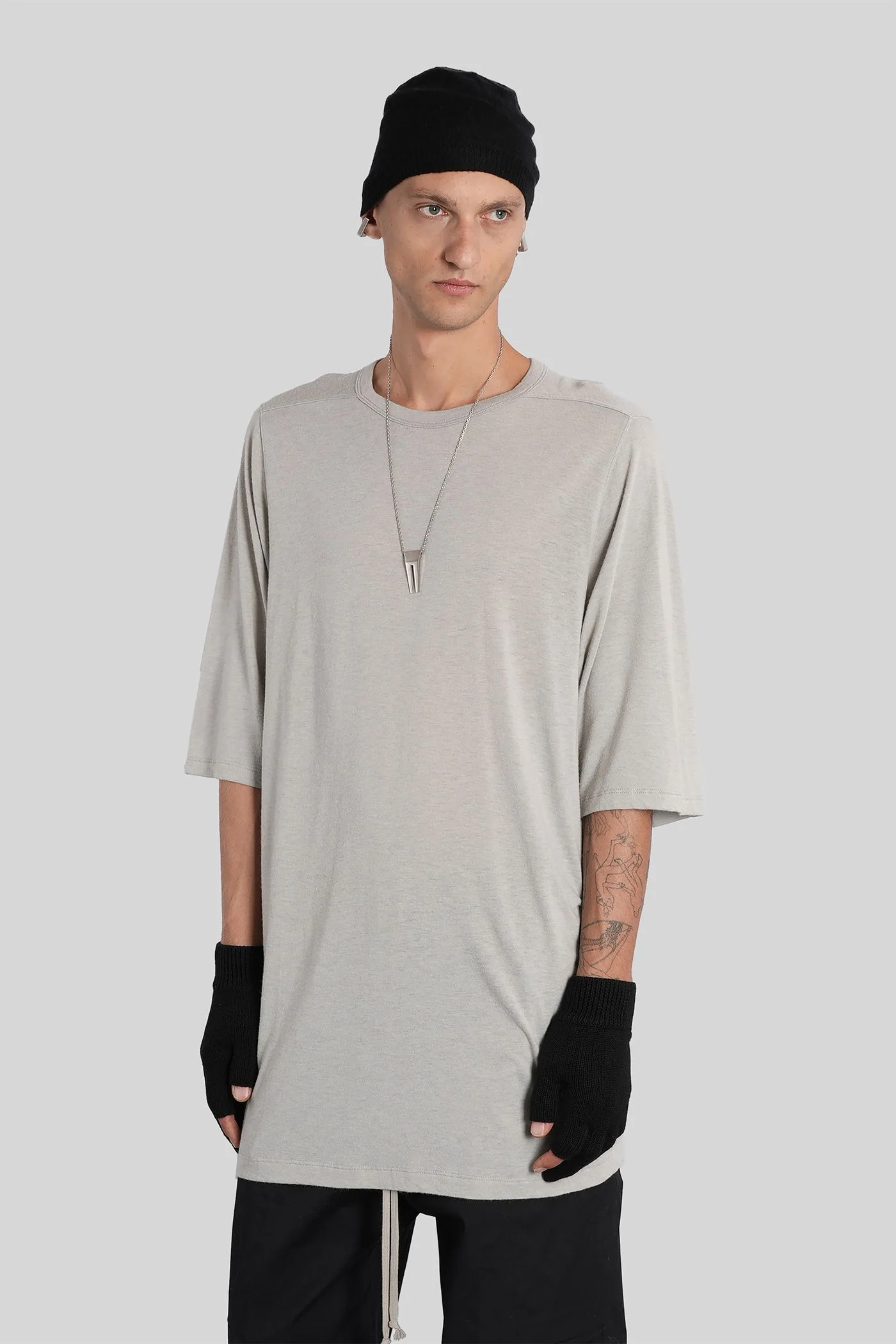 Jumbo ss t T-Shirt in grey viscose - Image 4